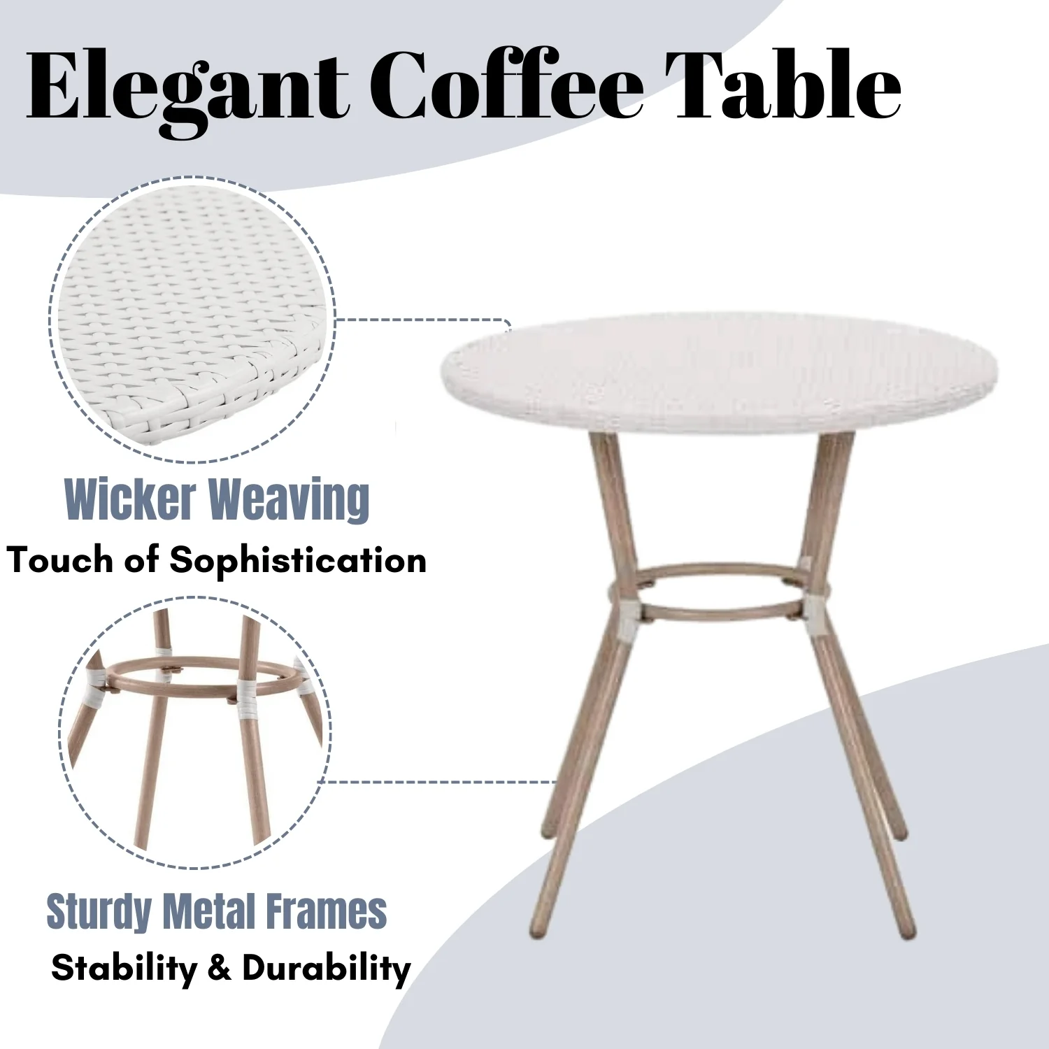 3-Piece Outdoor Rattan Wicker Patio Set - Image 7