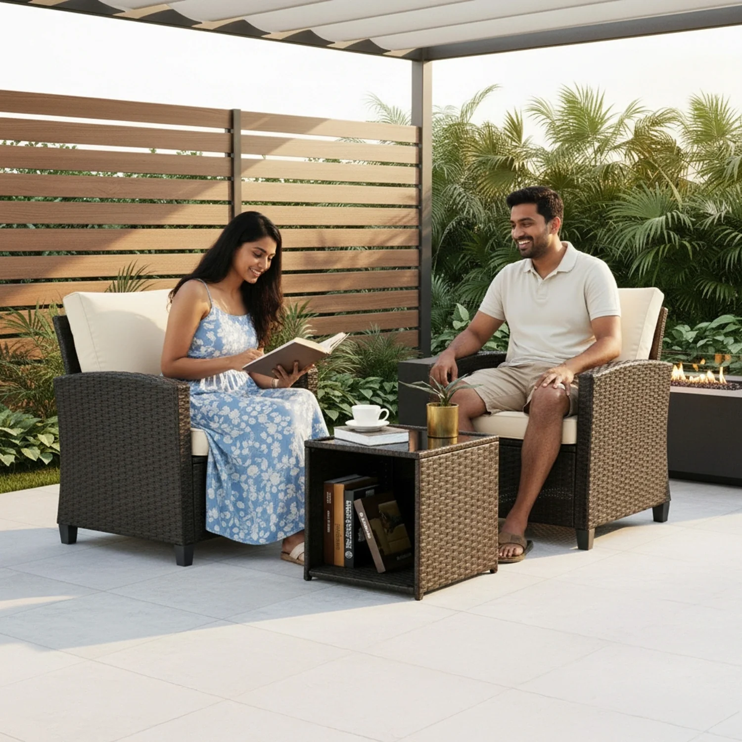 3-Piece Outdoor Rattan Wicker Patio Set - Image 9