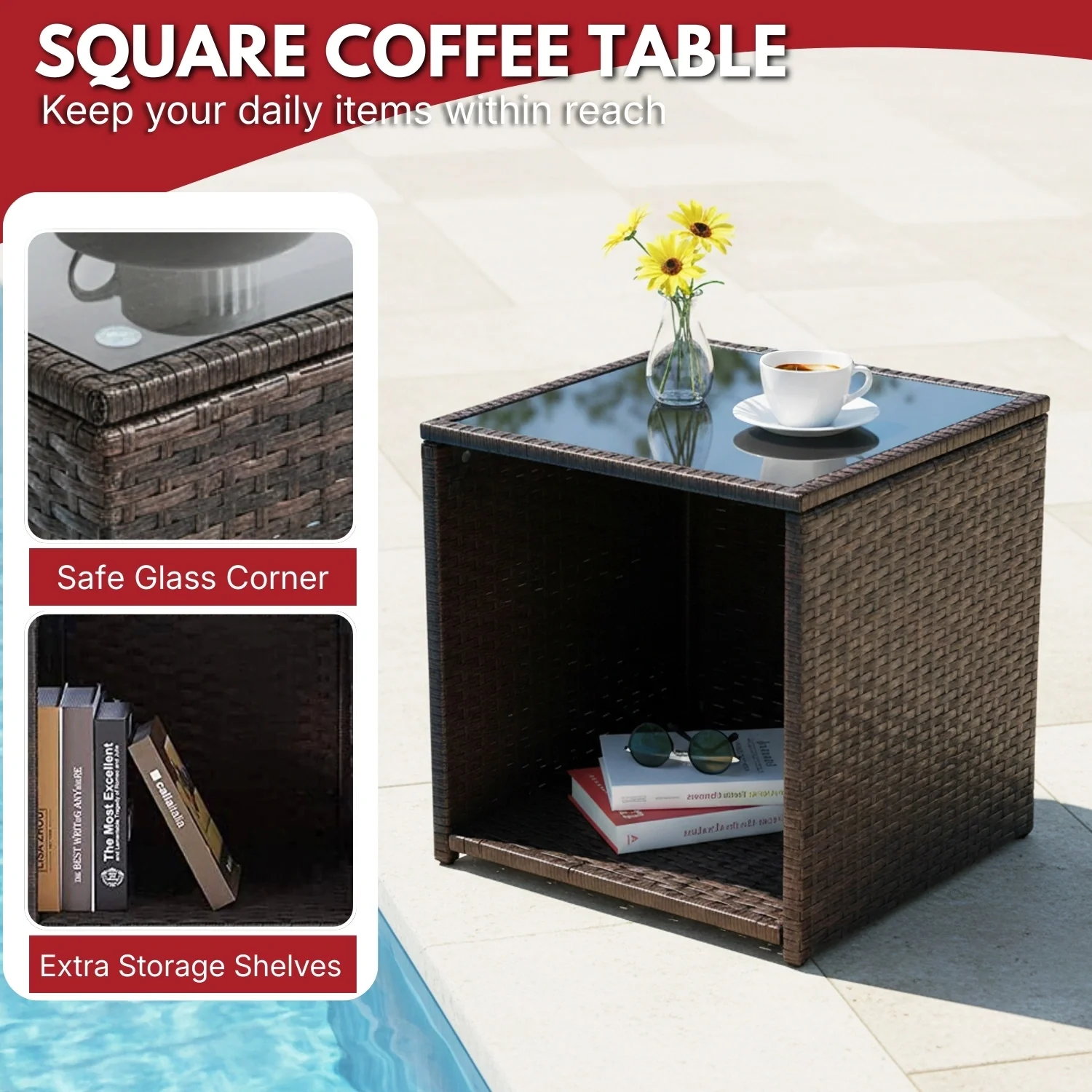 3-Piece Outdoor Rattan Wicker Patio Set - Image 6