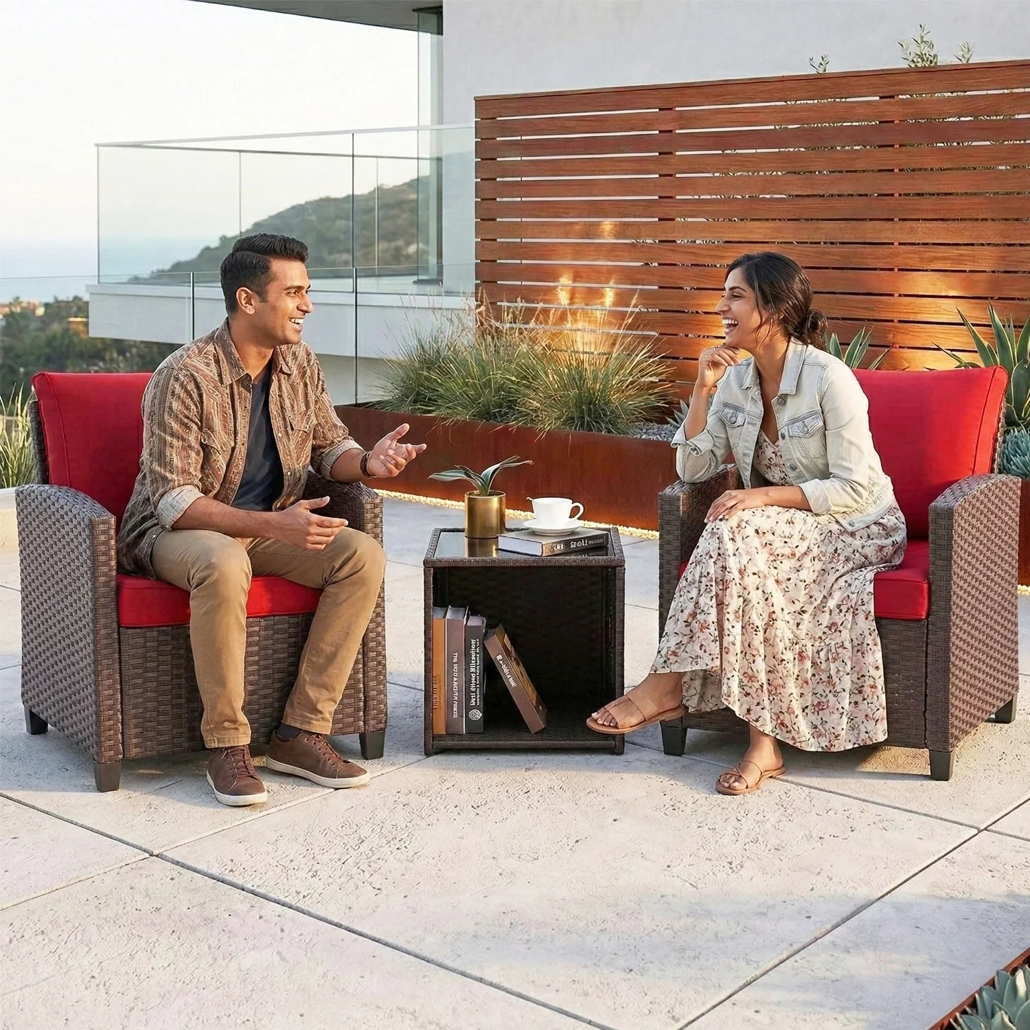 3-Piece Outdoor Rattan Wicker Patio Set - Image 8