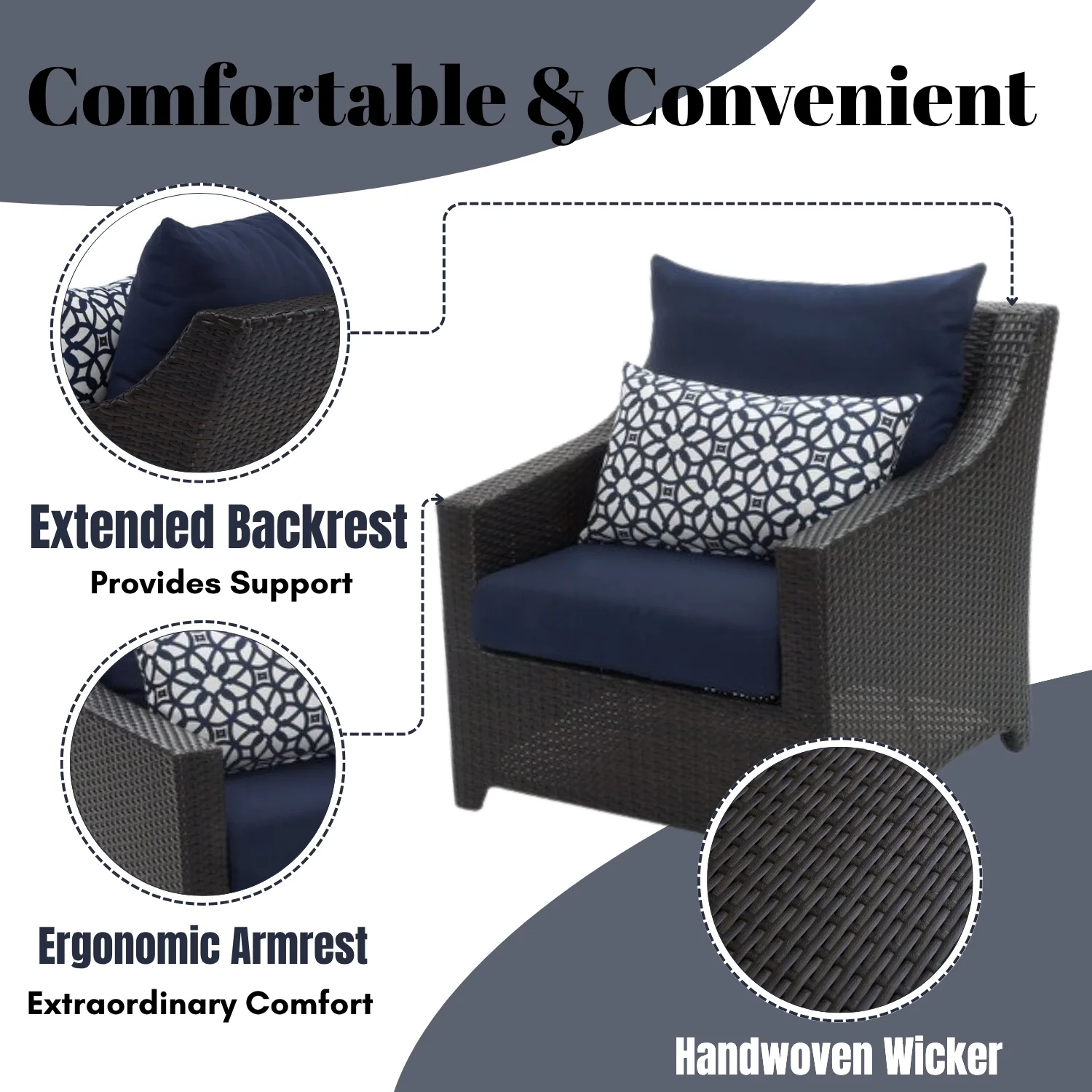 3-Piece Outdoor Rattan Wicker Patio Set - Image 5