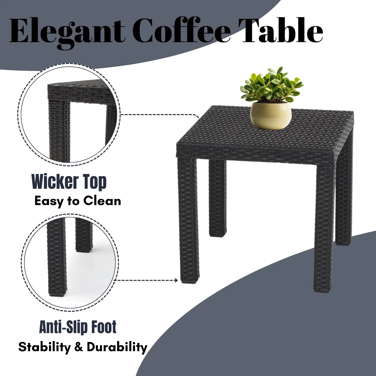 3-Piece Outdoor Rattan Wicker Patio Set - Image 7