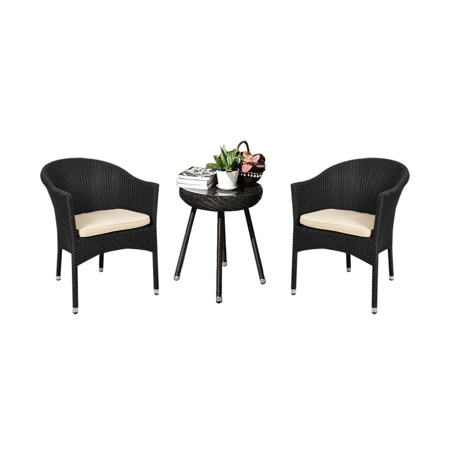 3-Piece Outdoor Rattan Wicker Patio Set - Image 4