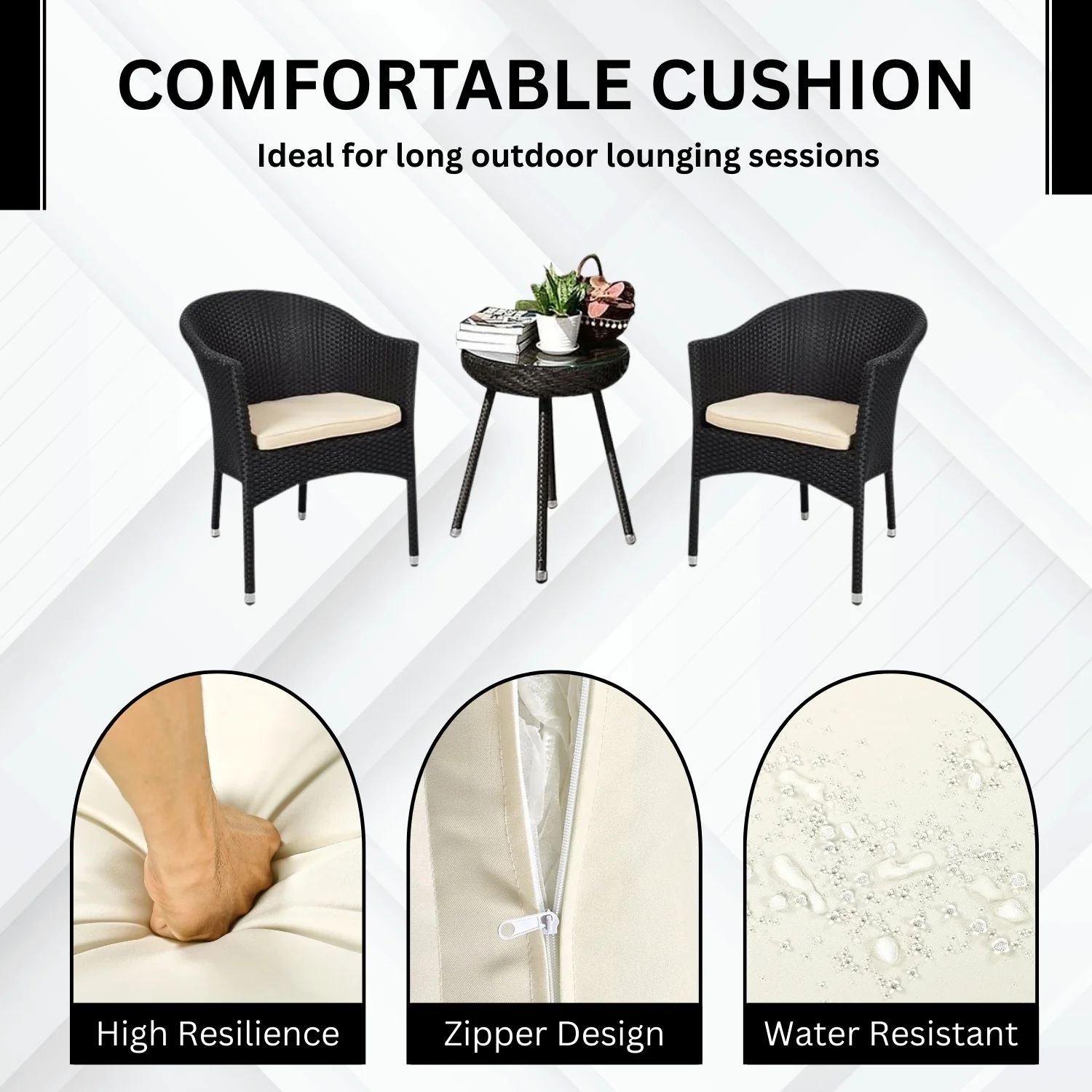 3-Piece Outdoor Rattan Wicker Patio Set - Image 6