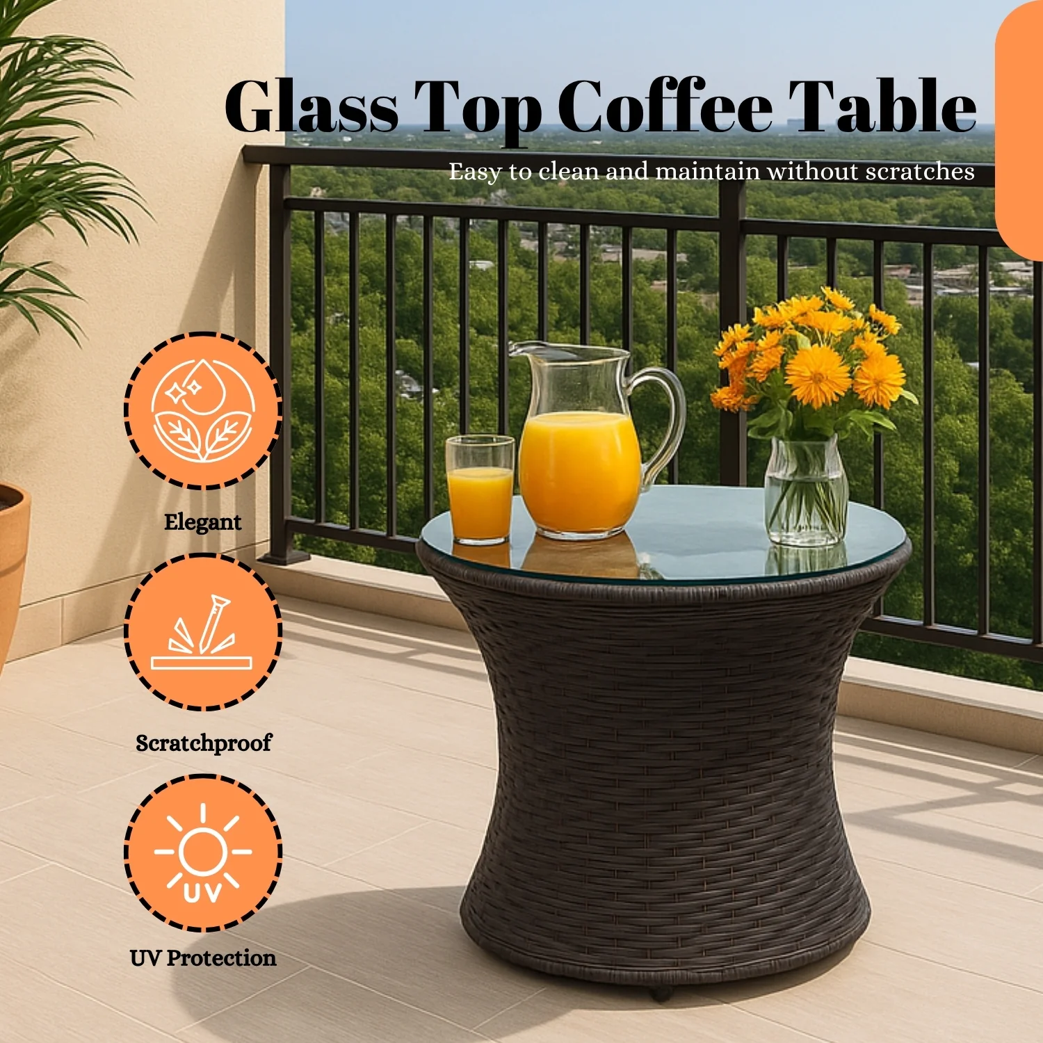 3-Piece Outdoor Rattan Wicker Patio Set - Image 7