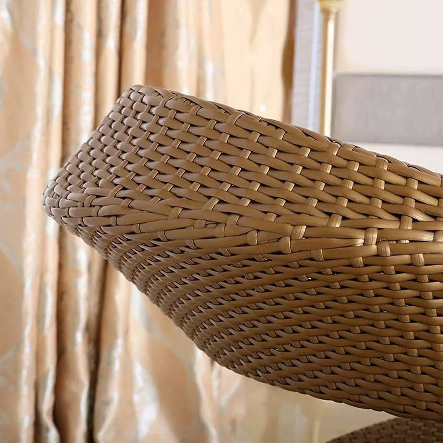 3-Piece Outdoor Rattan Wicker Patio Set (Golden) - Image 9