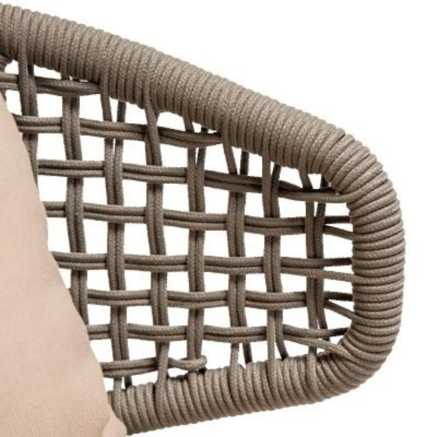 3-Piece Outdoor Rope Conversation Set (Beige & Cream) - Image 9