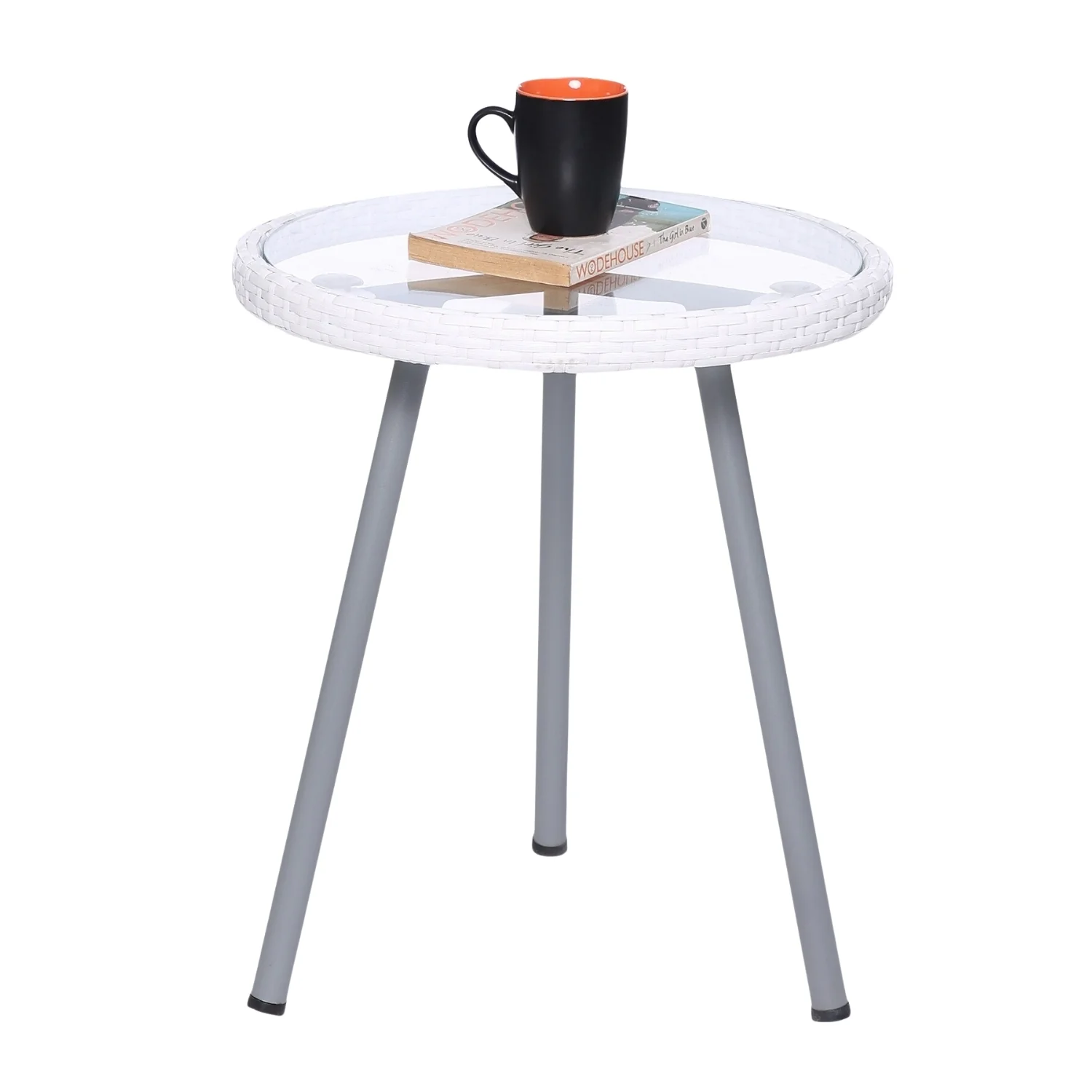 3-Piece Outdoor White Wicker Patio Set - Image 11