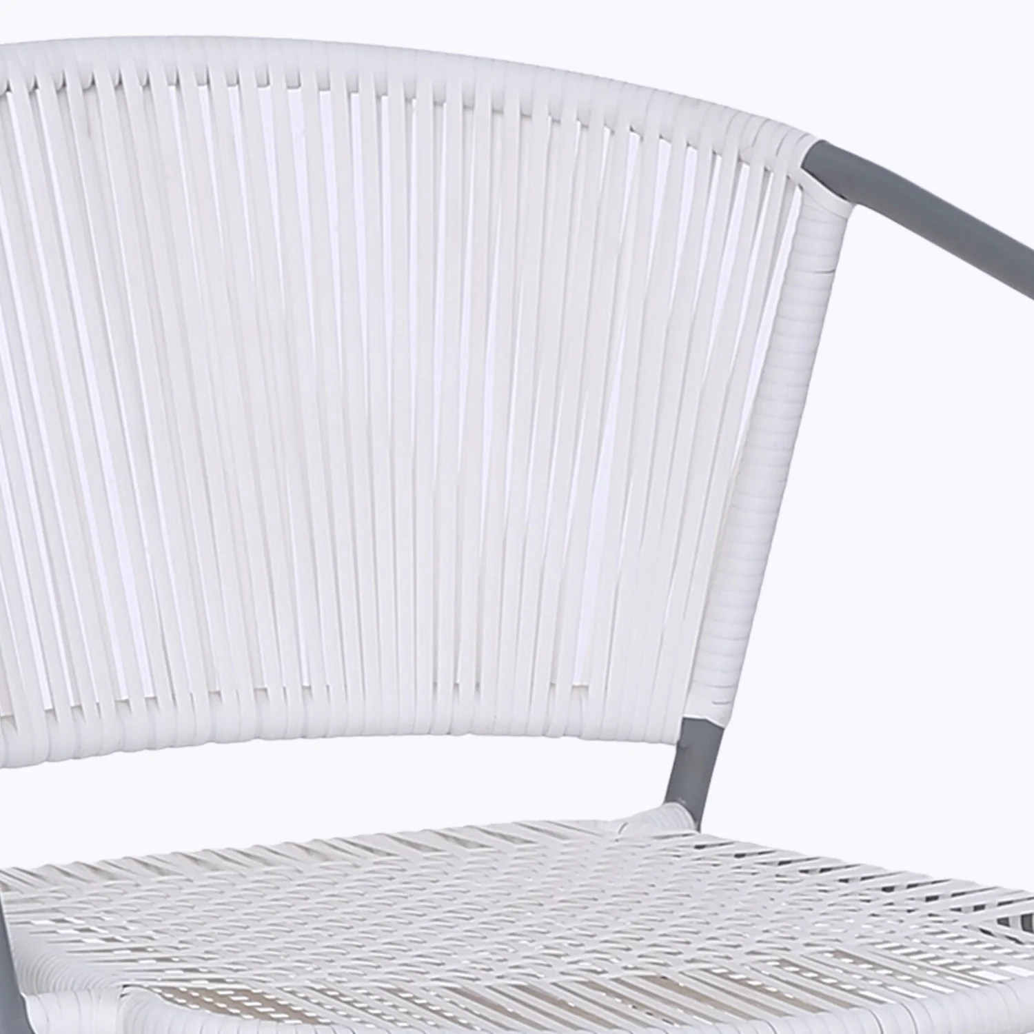 3-Piece Outdoor White Wicker Patio Set - Image 4