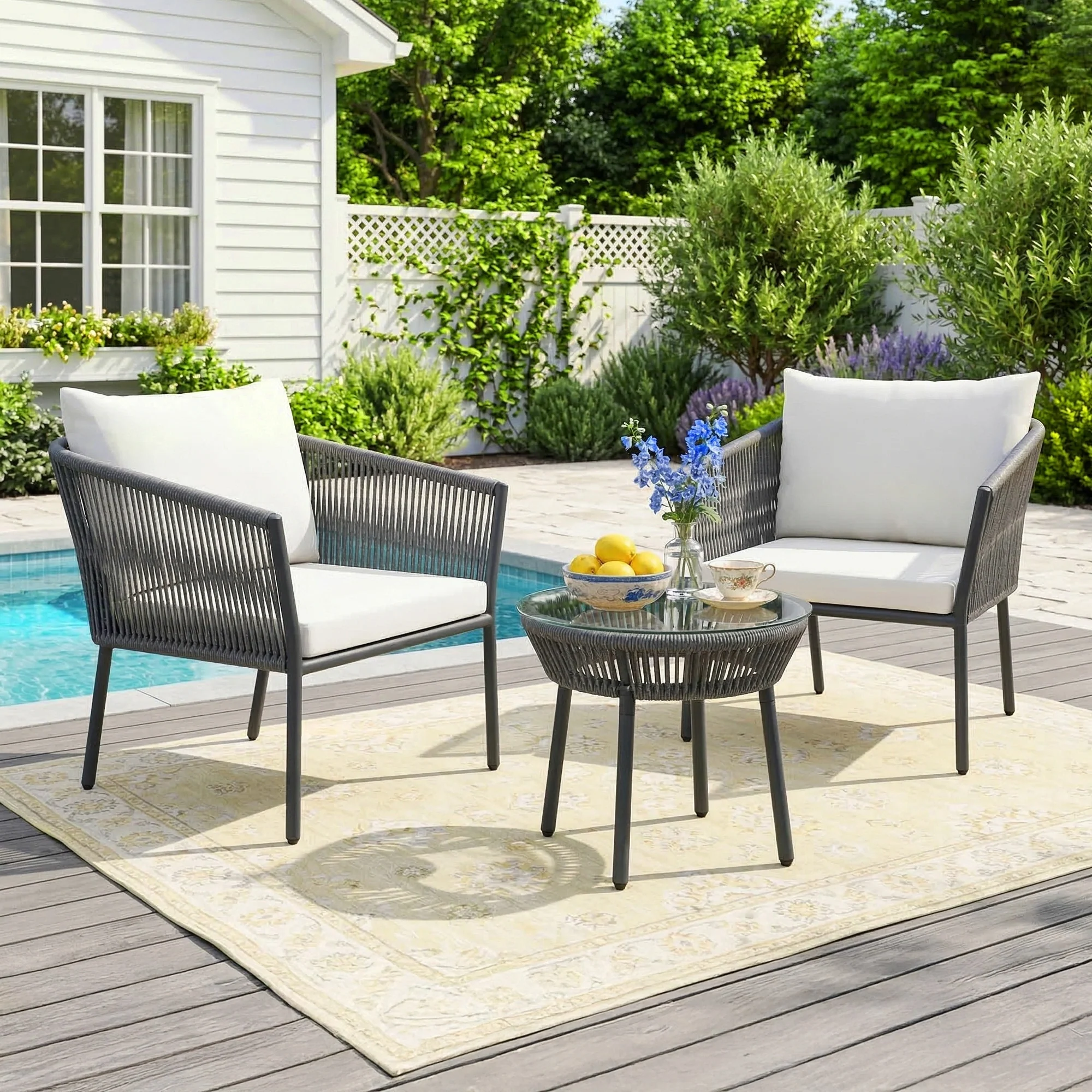 3-Piece Rope Patio Set - Perfect for Outdoor - Image 10