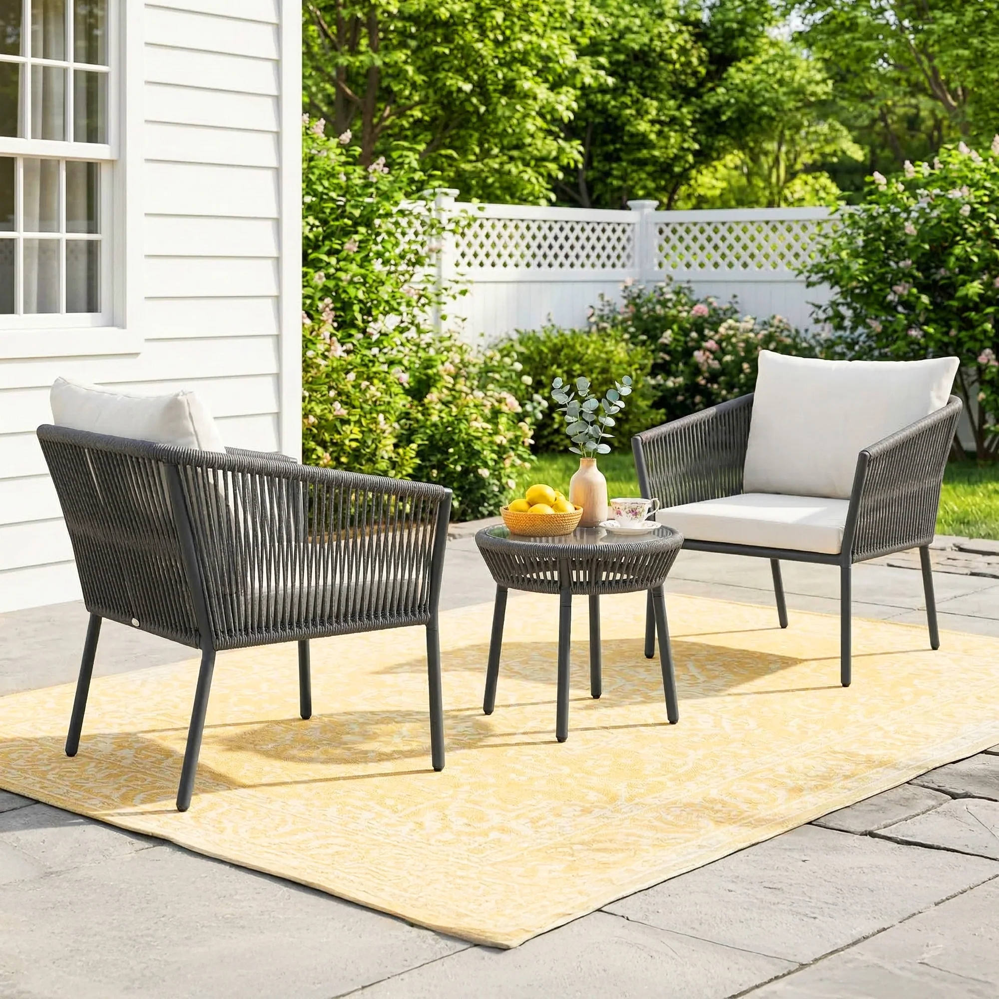 3-Piece Rope Patio Set - Perfect for Outdoor - Image 8