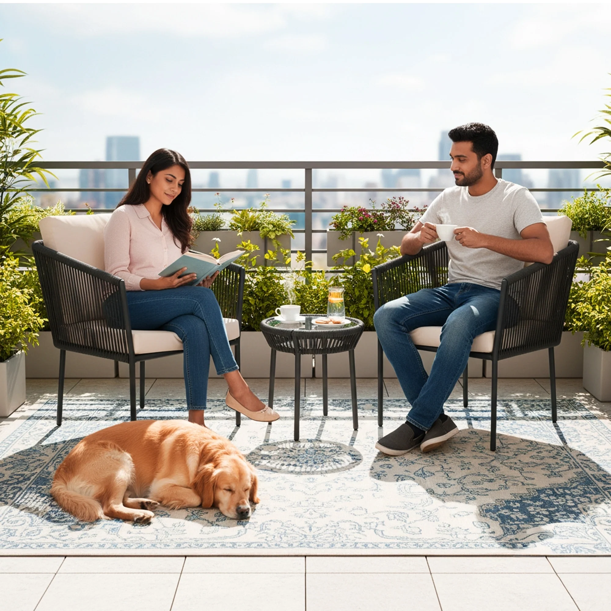 3-Piece Rope Patio Set - Perfect for Outdoor - Image 9