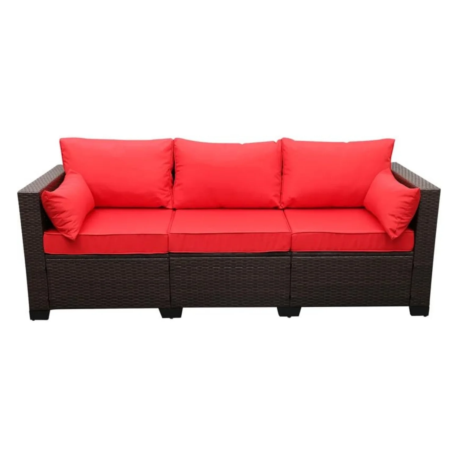 3-Seater Outdoor Rattan Wicker Patio Sofa - Image 3