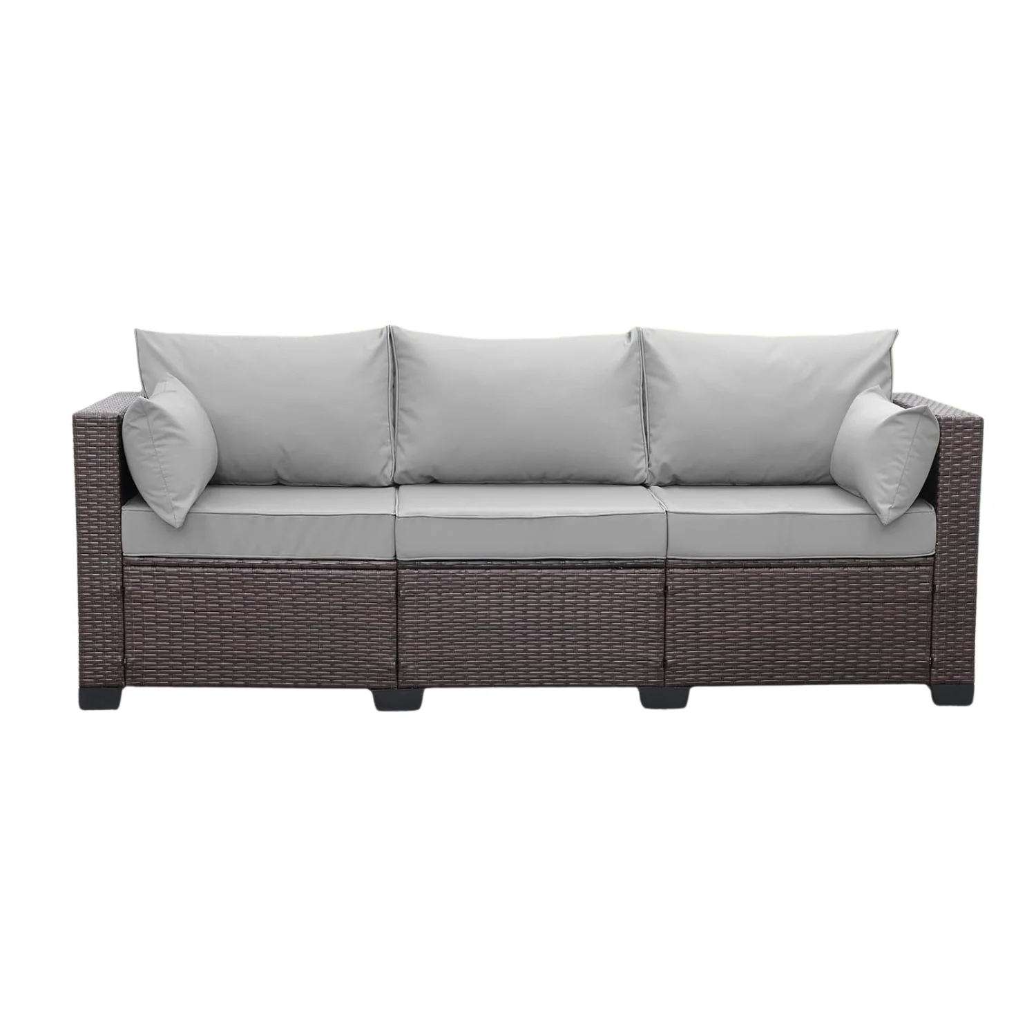 3-Seater Outdoor Rattan Wicker Patio Sofa - Image 3