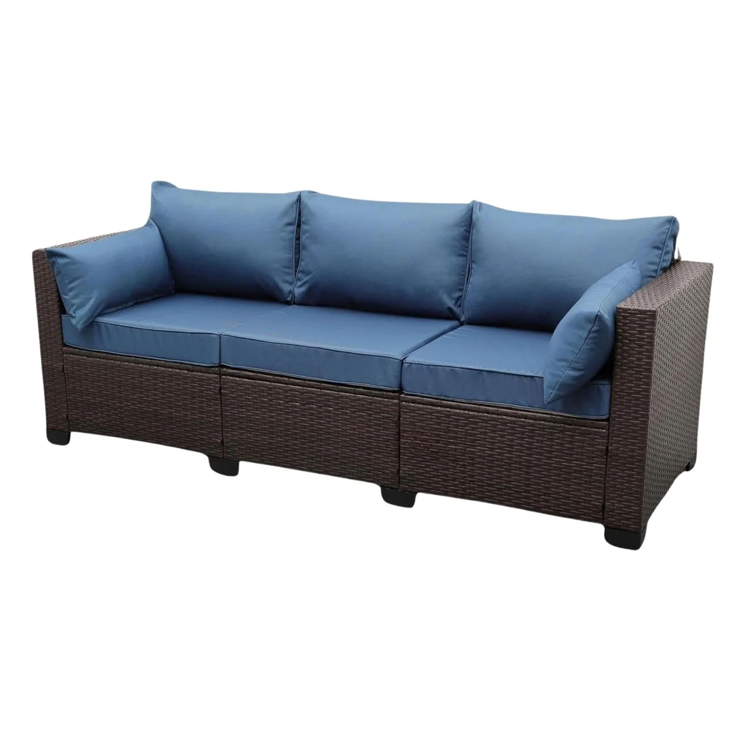 3-Seater Outdoor Rattan Wicker Patio Sofa - Image 8
