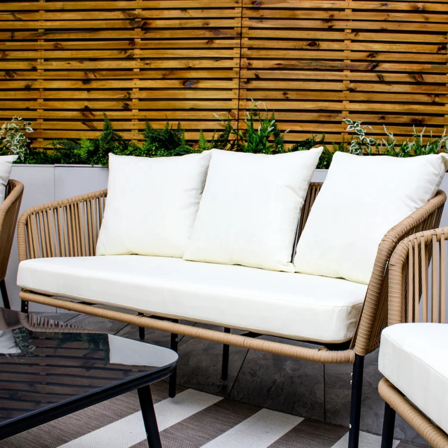5-Seater Outdoor All-Weather Rope Sofa Set - Image 7