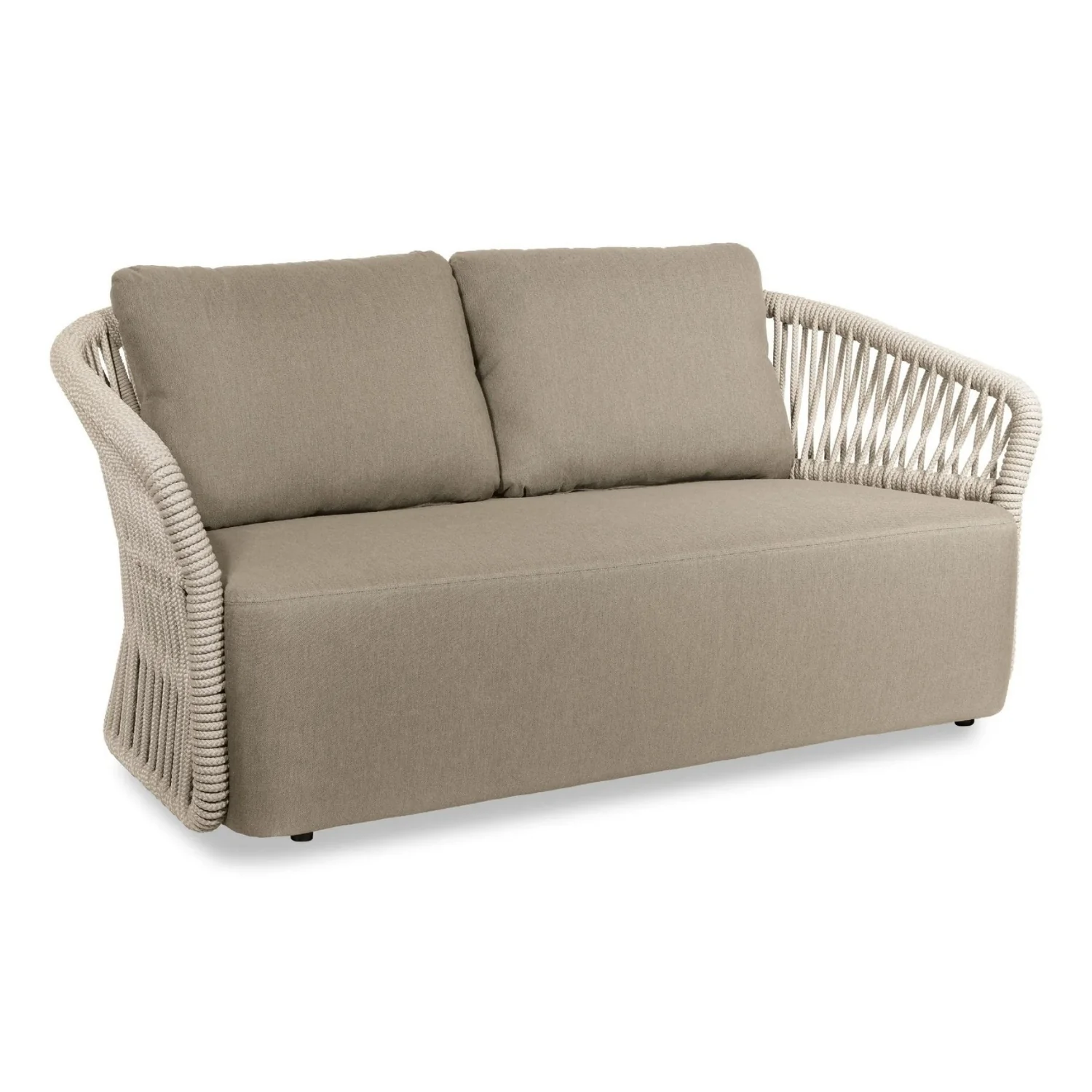 4-Piece Outdoor Braid & Rope Sofa Set (Beige & Dark Cream) - Image 12