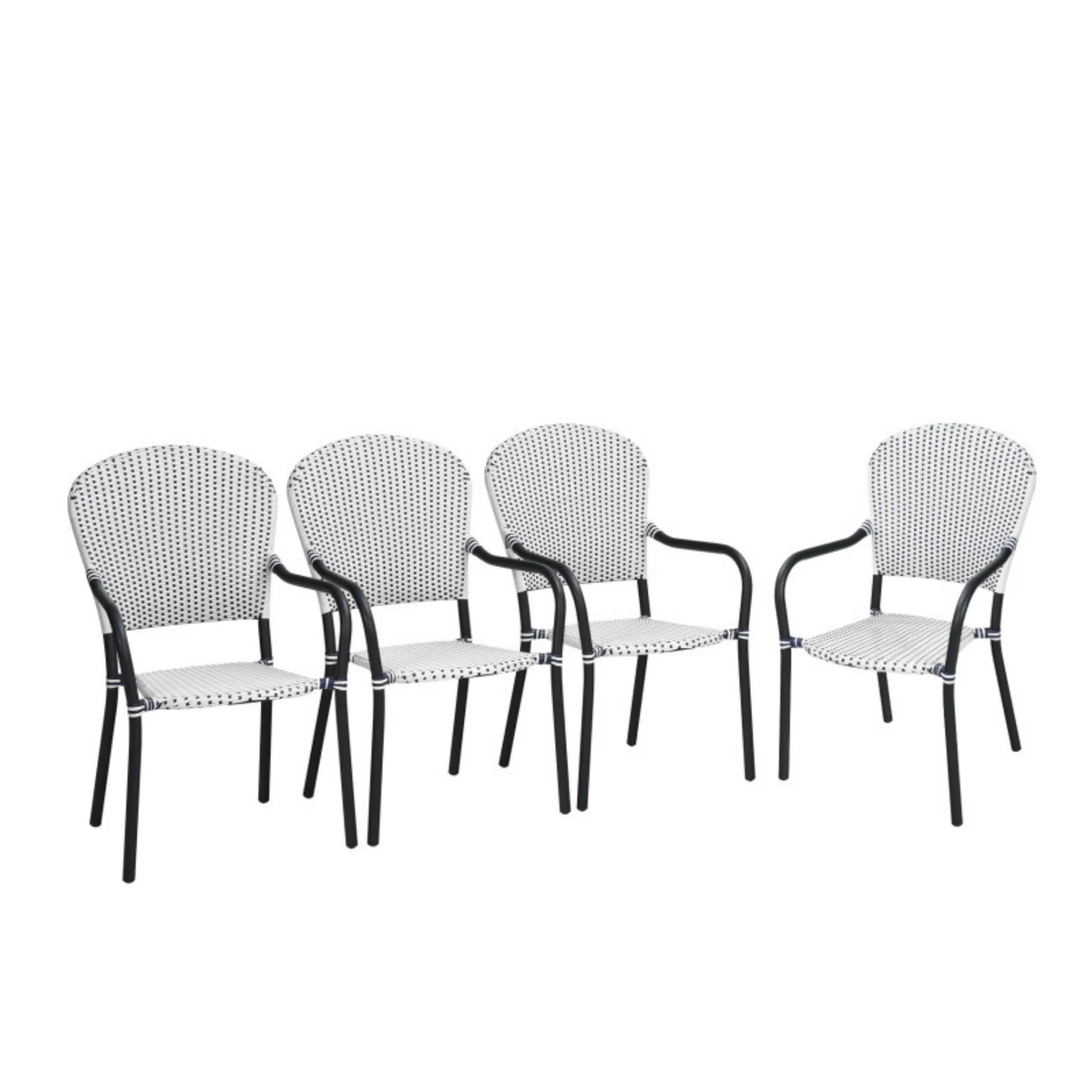 4-Piece Outdoor Rattan Wicker Patio Chairs - Image 9