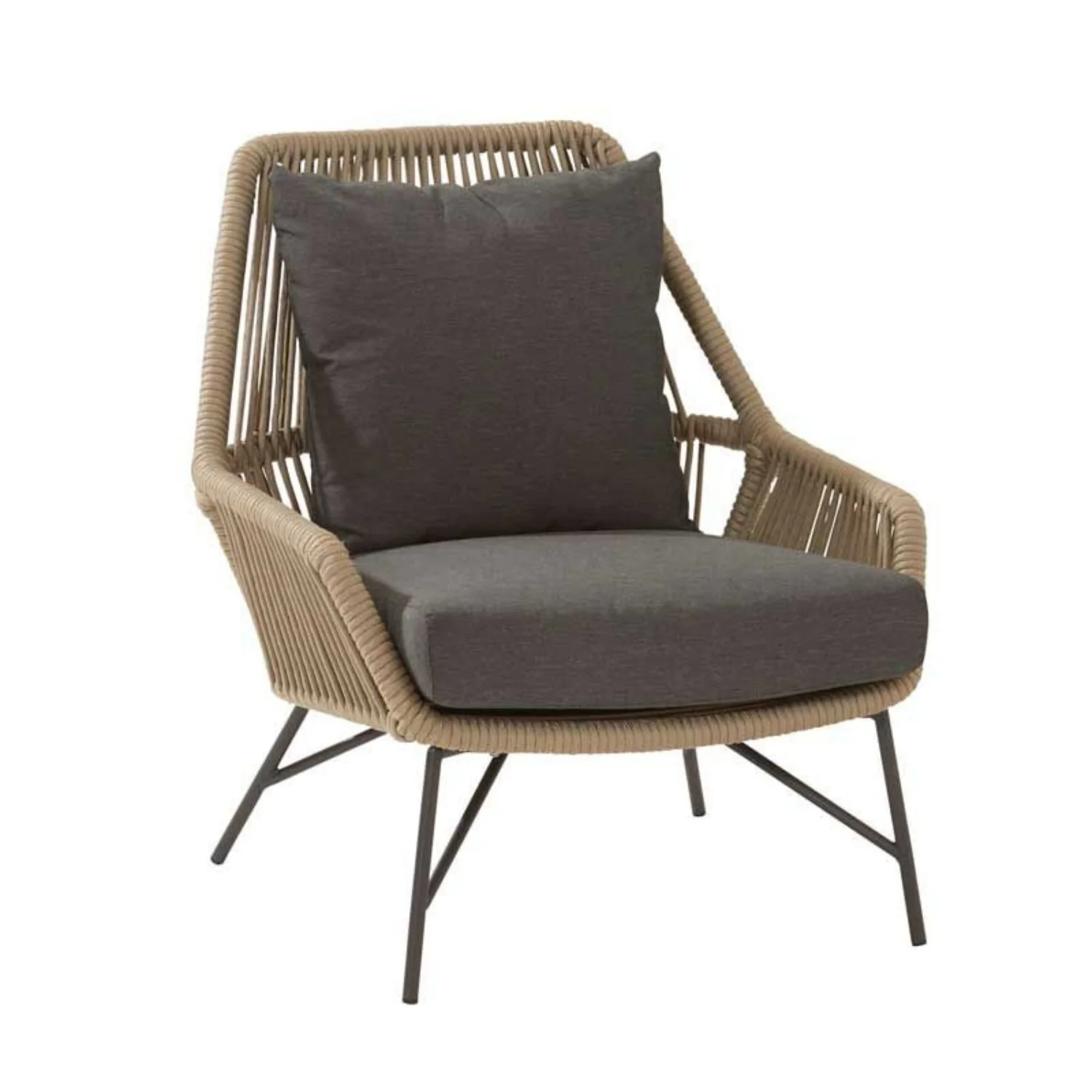 4-Piece Outdoor Rope Patio Conversation Loveseat Furniture - Image 3