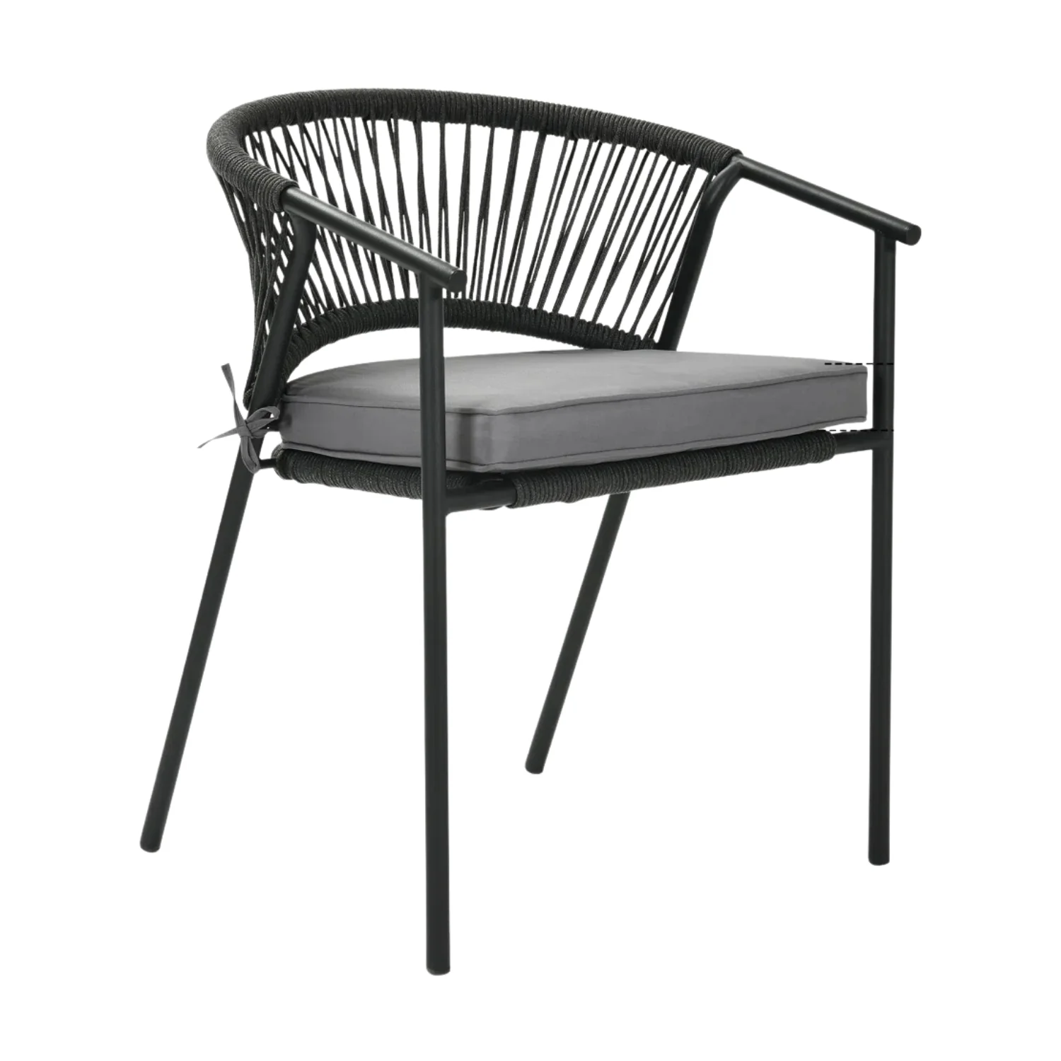 4-Piece Outdoor Rope Patio Dining Chairs - Image 3