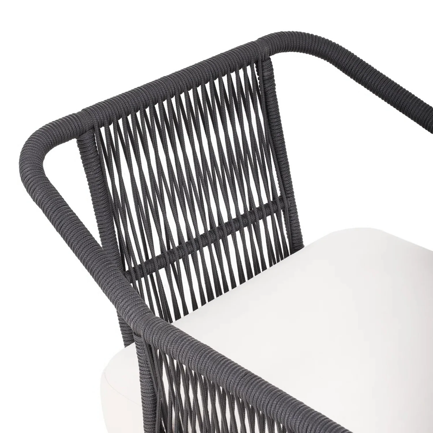 4-Piece Outdoor Rope Patio Furniture Set with Wood-Top Table - Image 3