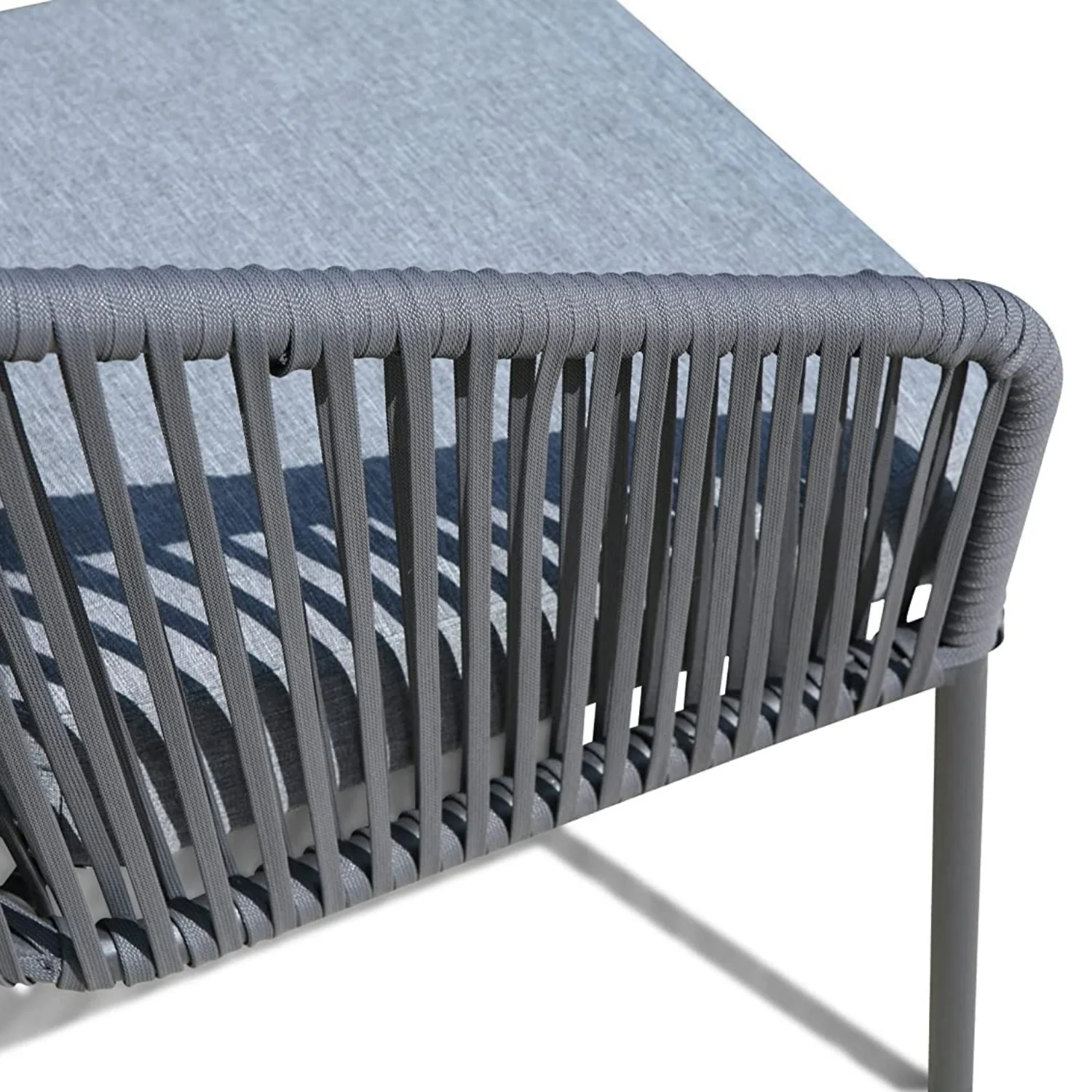 4-Piece Outdoor Rope Patio Sofa Set (Grey) - Image 3