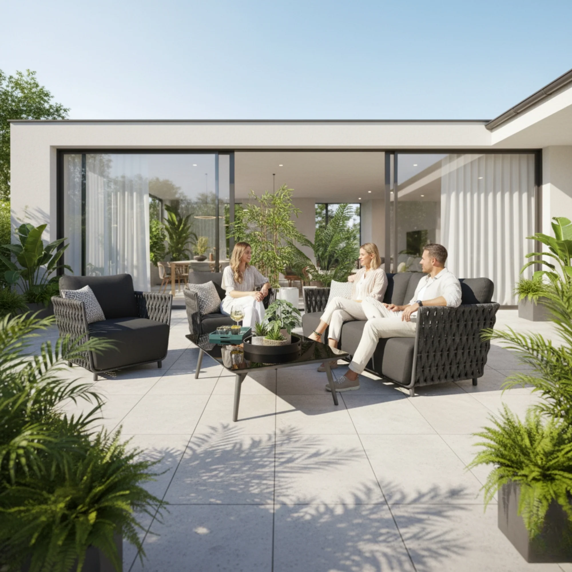 4-Piece Outdoor Rope Sofa Set - Image 14