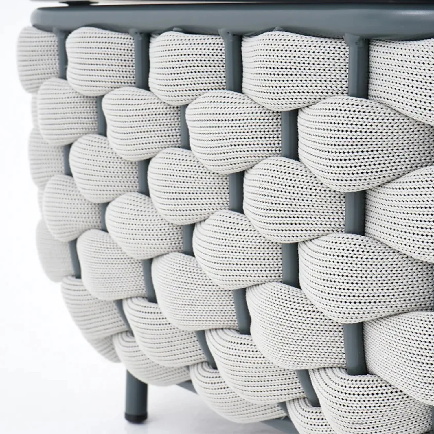 4 Piece Outdoor Rope Sofa Set with Glass Top Coffee Table (Light Grey & Dark Grey) - Image 17