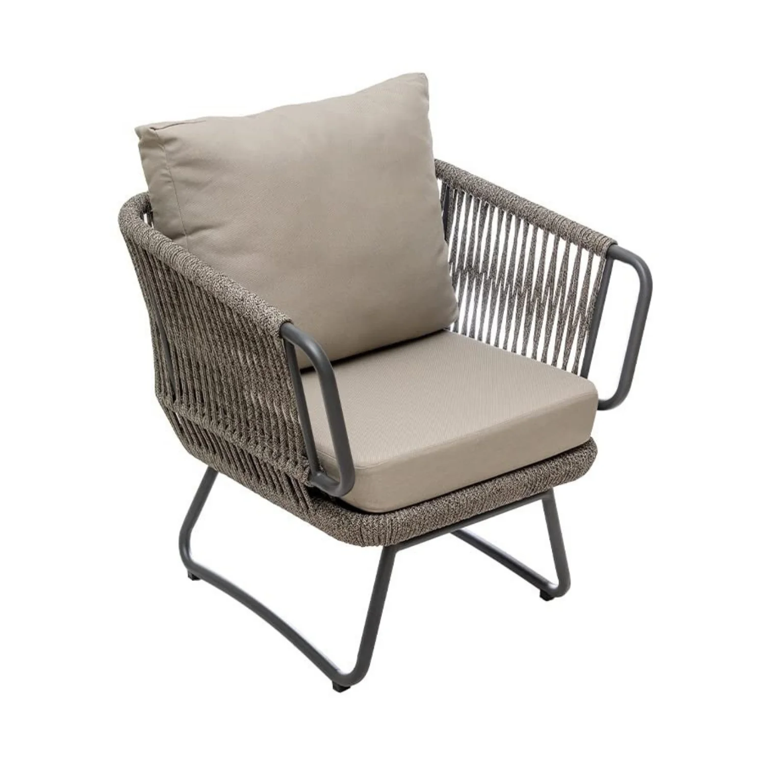 4-Piece Rope Sofa Set With Glass Top Table - Image 10