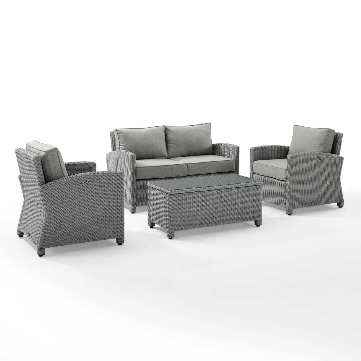 4 Pieces Patio Furniture Set, Outdoor Sectional Sofa - Image 12