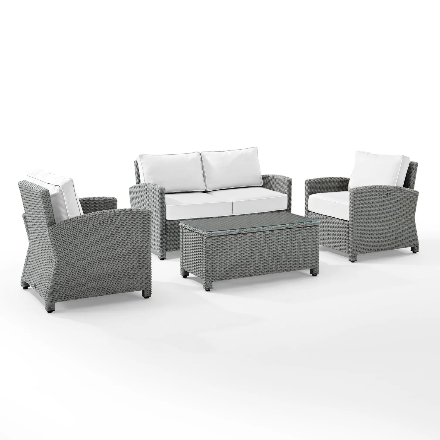 4 Pieces Patio Furniture Set, Outdoor Sectional Sofa - Image 11