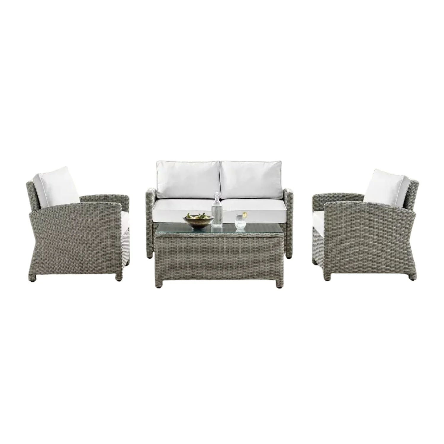 4 Pieces Patio Furniture Set, Outdoor Sectional Sofa - Image 5