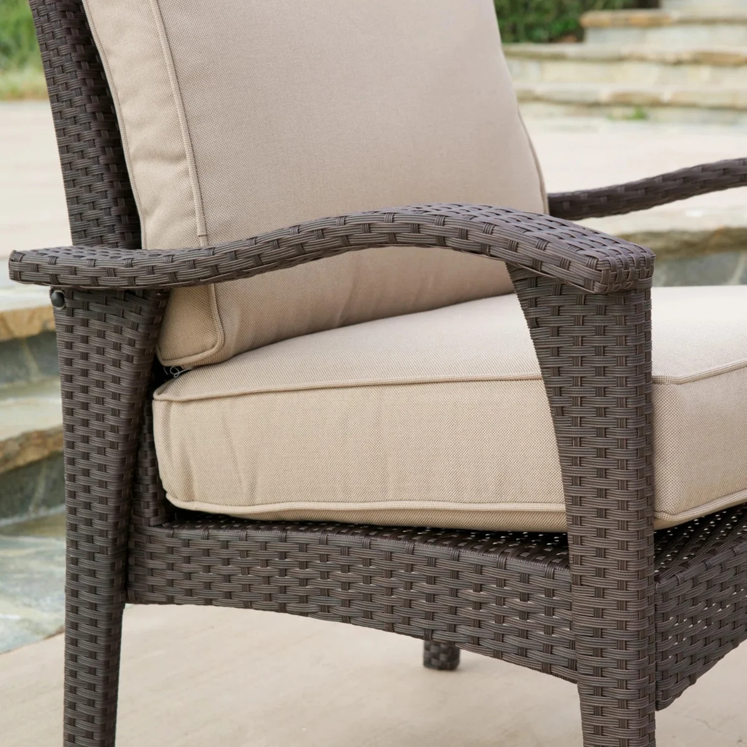 4 Pieces Patio Furniture Set, Outdoor Sectional Sofa - Image 3