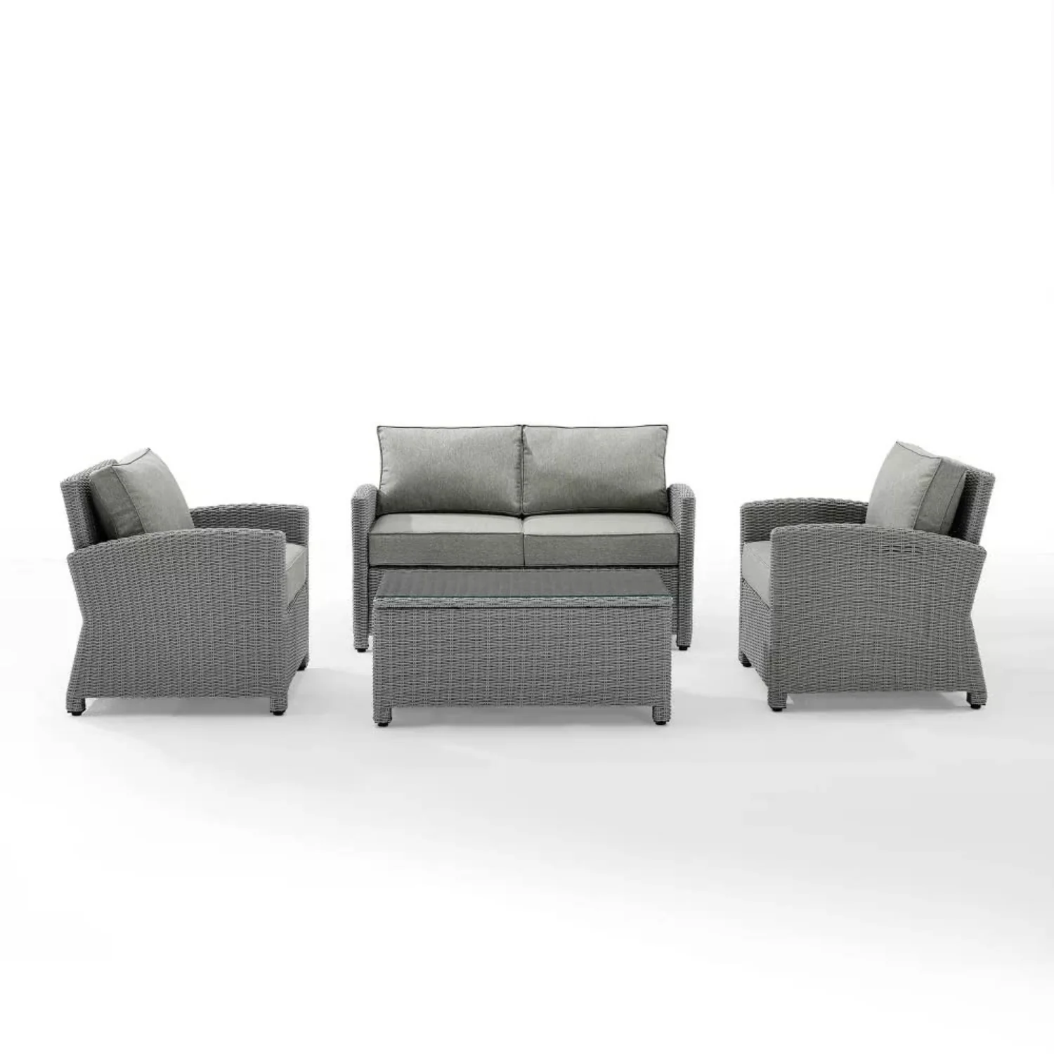 4 Pieces Patio Furniture Set, Outdoor Sectional Sofa - Image 5