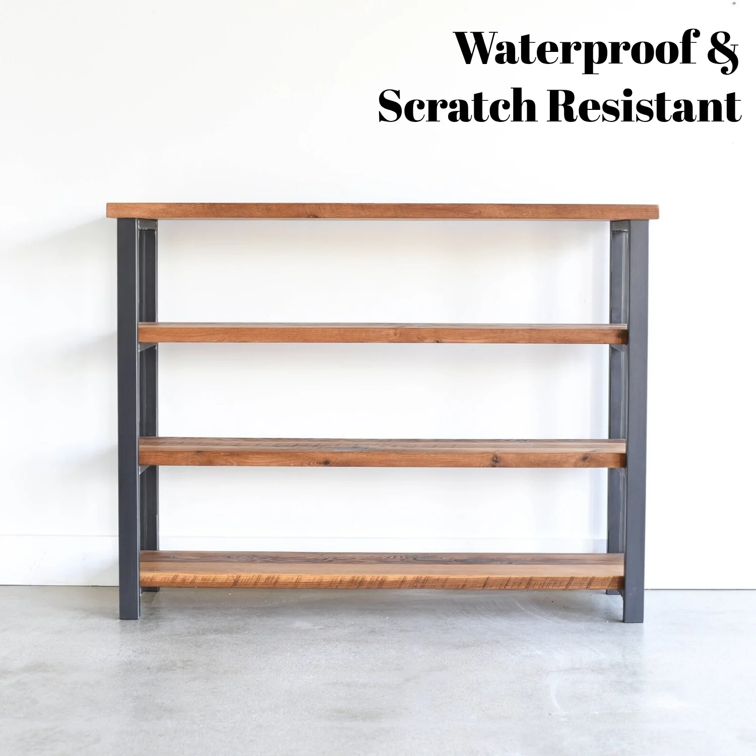 4-Tier Sheesham Wood Top Book Shelf - Image 4