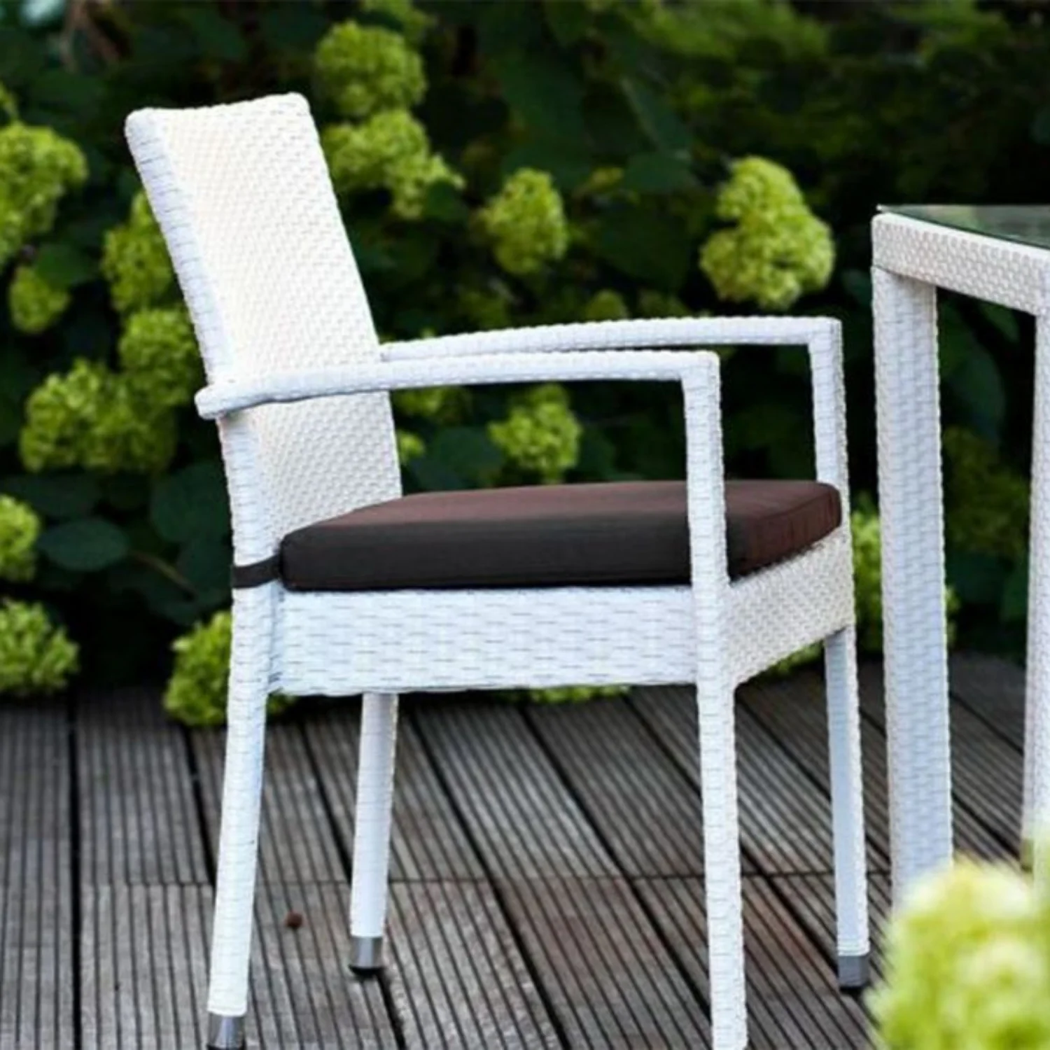 5-Piece Outdoor Patio Dining Set With Rattan Chairs & Glass-Top Table - Image 9