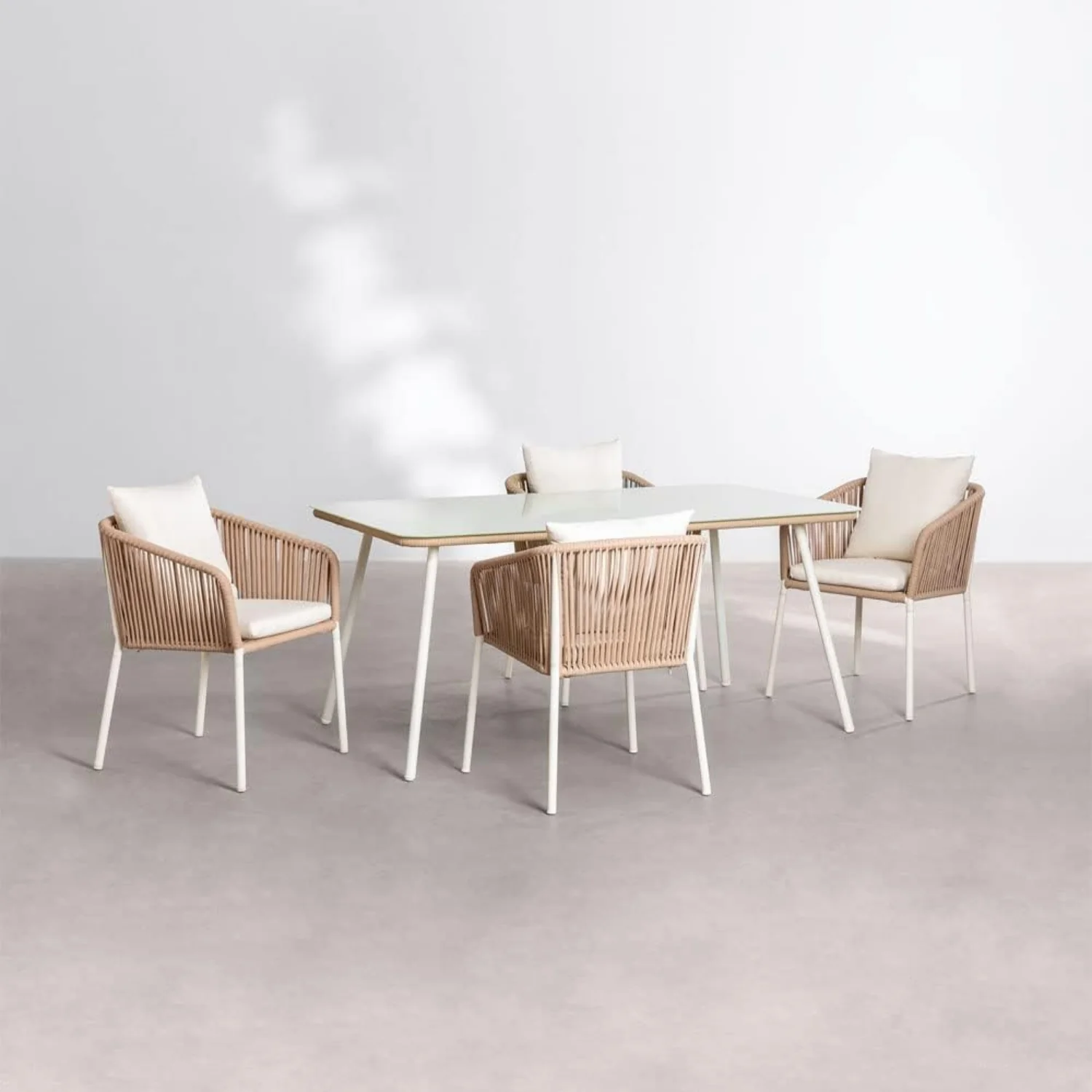 Outdoor Rope 5-Piece Patio Dining Set - Image 10