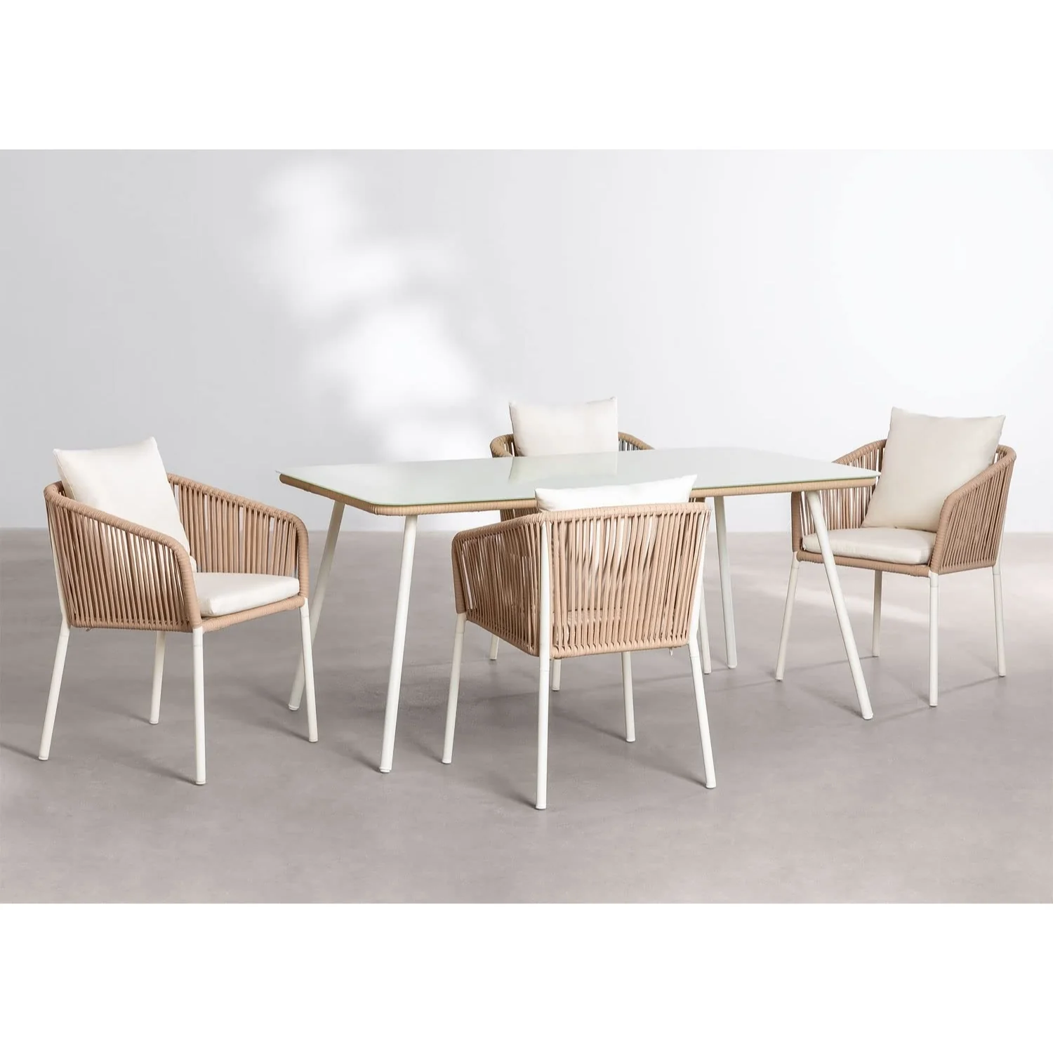 Outdoor Rope 5-Piece Patio Dining Set - Image 11