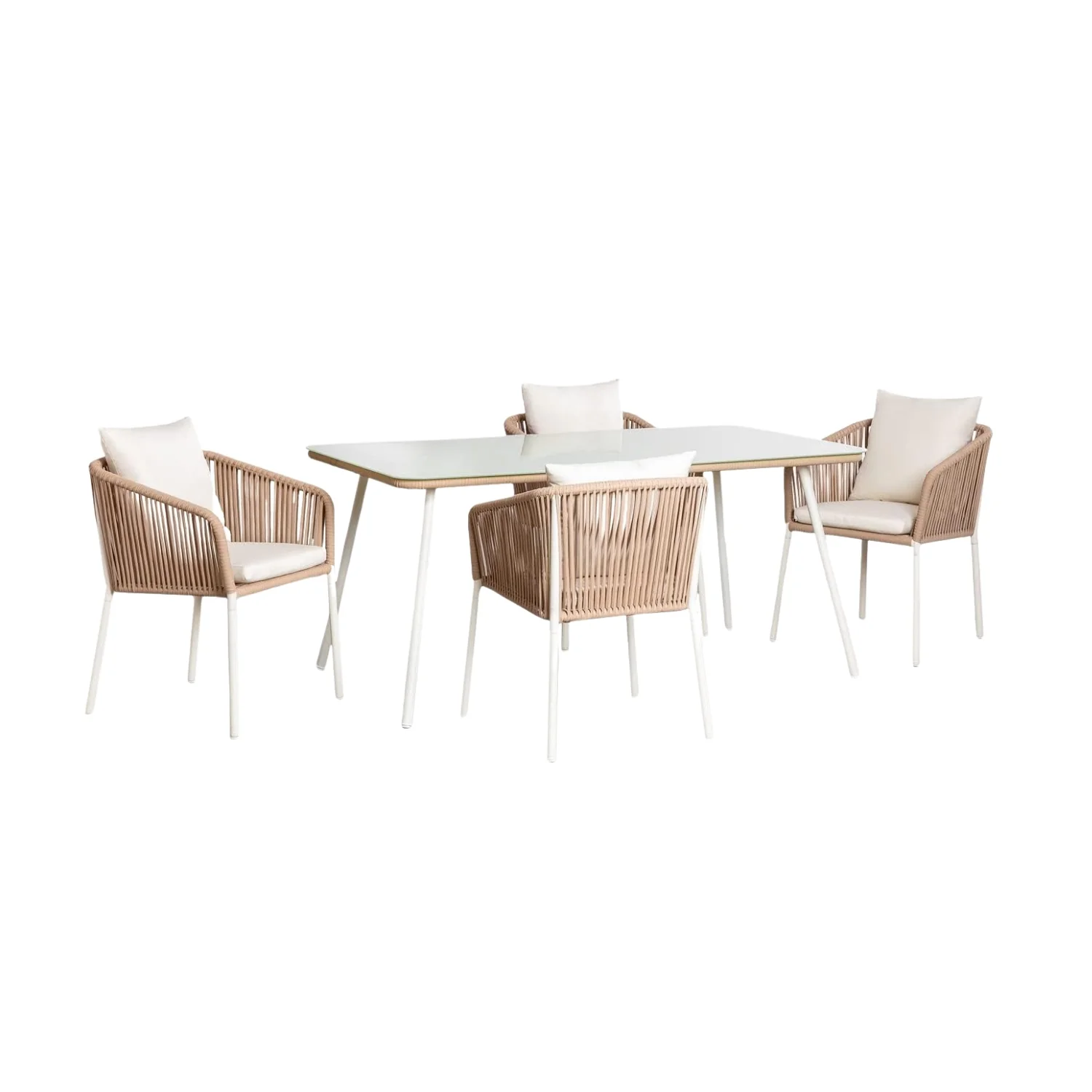 Outdoor Rope 5-Piece Patio Dining Set - Image 3