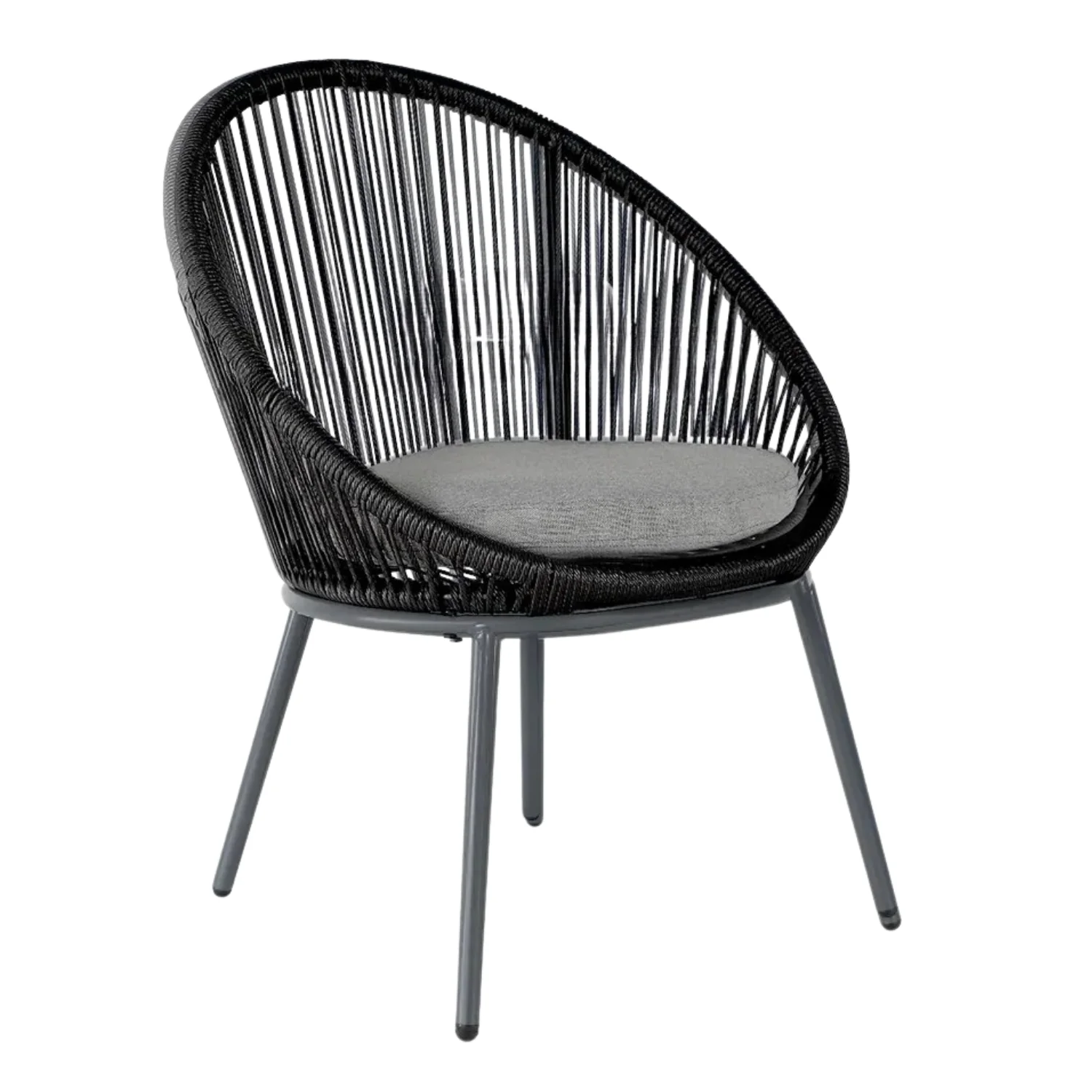 5-Piece Outdoor Patio Dining Set with Rope Chairs - Image 3