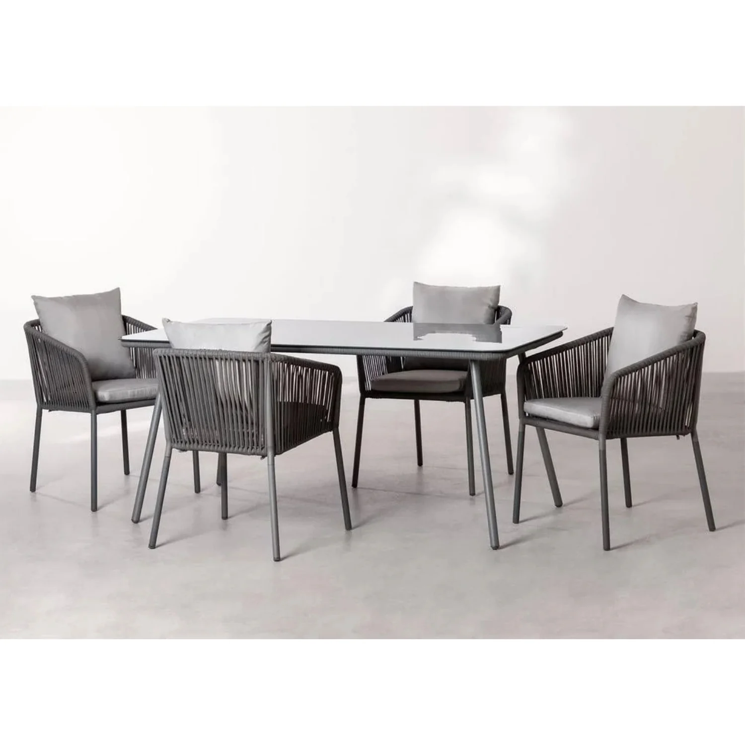 Outdoor Rope 5-Piece Patio Dining Set - Image 12