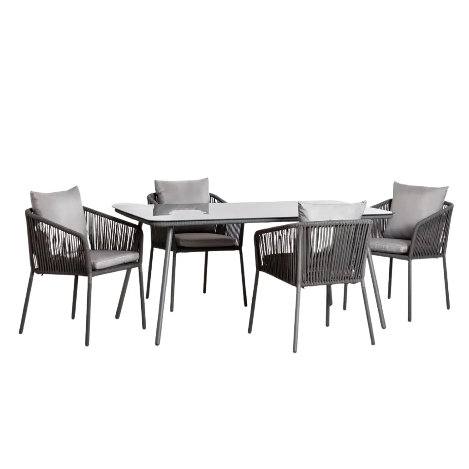 Outdoor Rope 5-Piece Patio Dining Set - Image 5