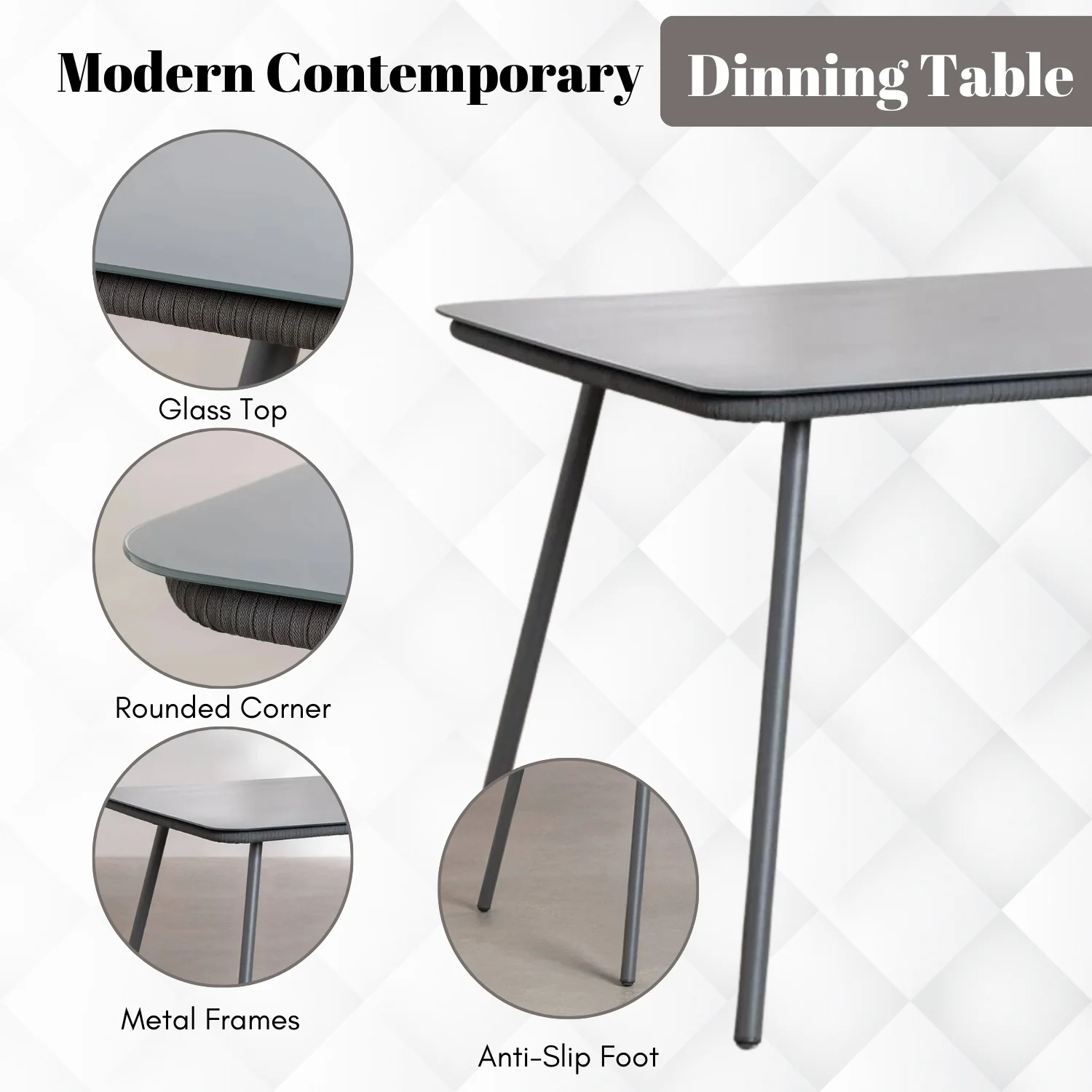 Outdoor Rope 5-Piece Patio Dining Set - Image 8