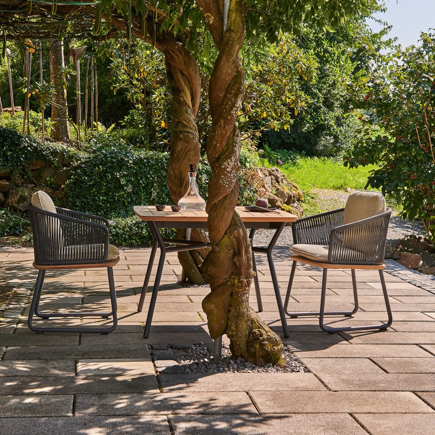 5-Piece Outdoor Patio Dining Set With Wooden Tabletop - Image 12