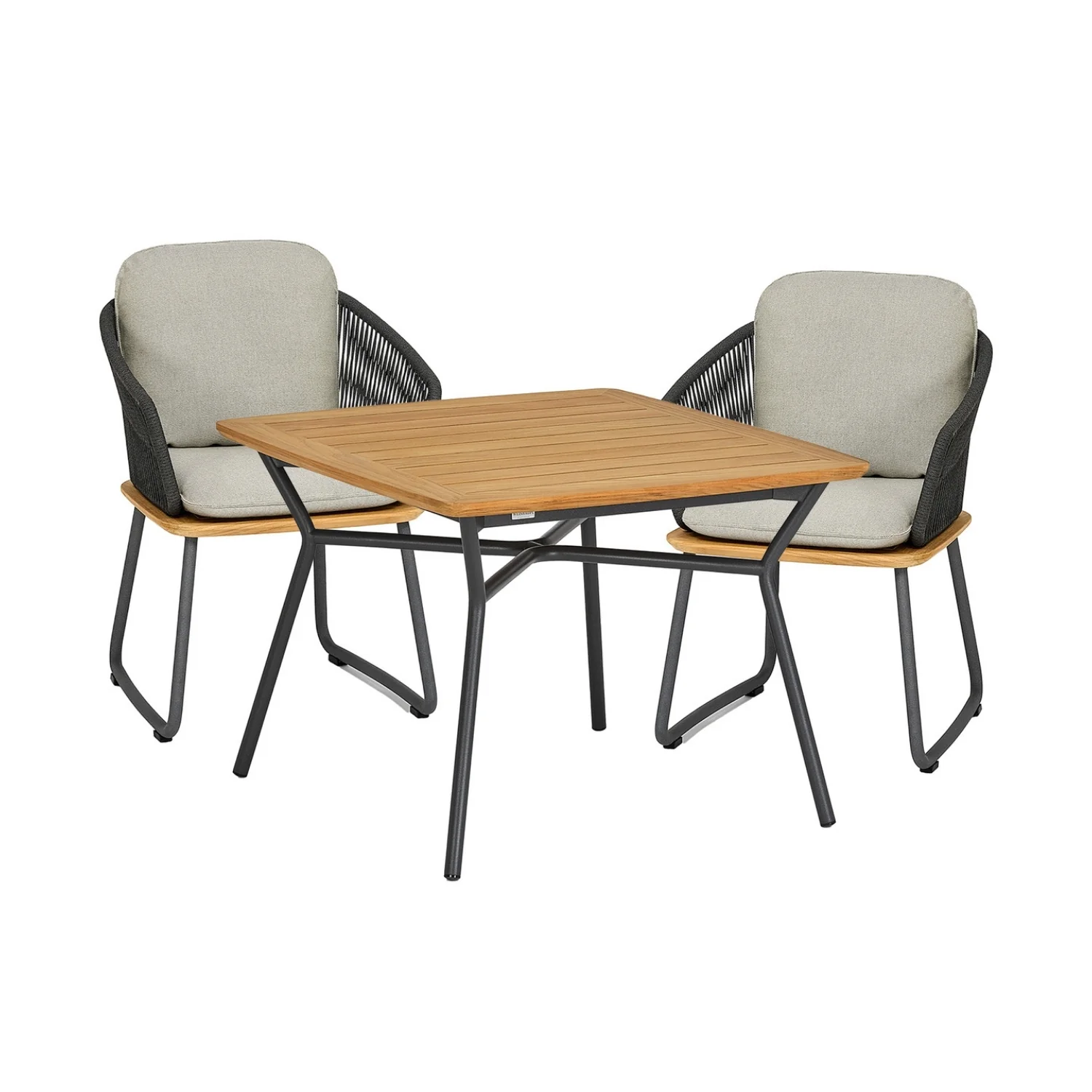 5-Piece Outdoor Patio Dining Set With Wooden Tabletop - Image 5