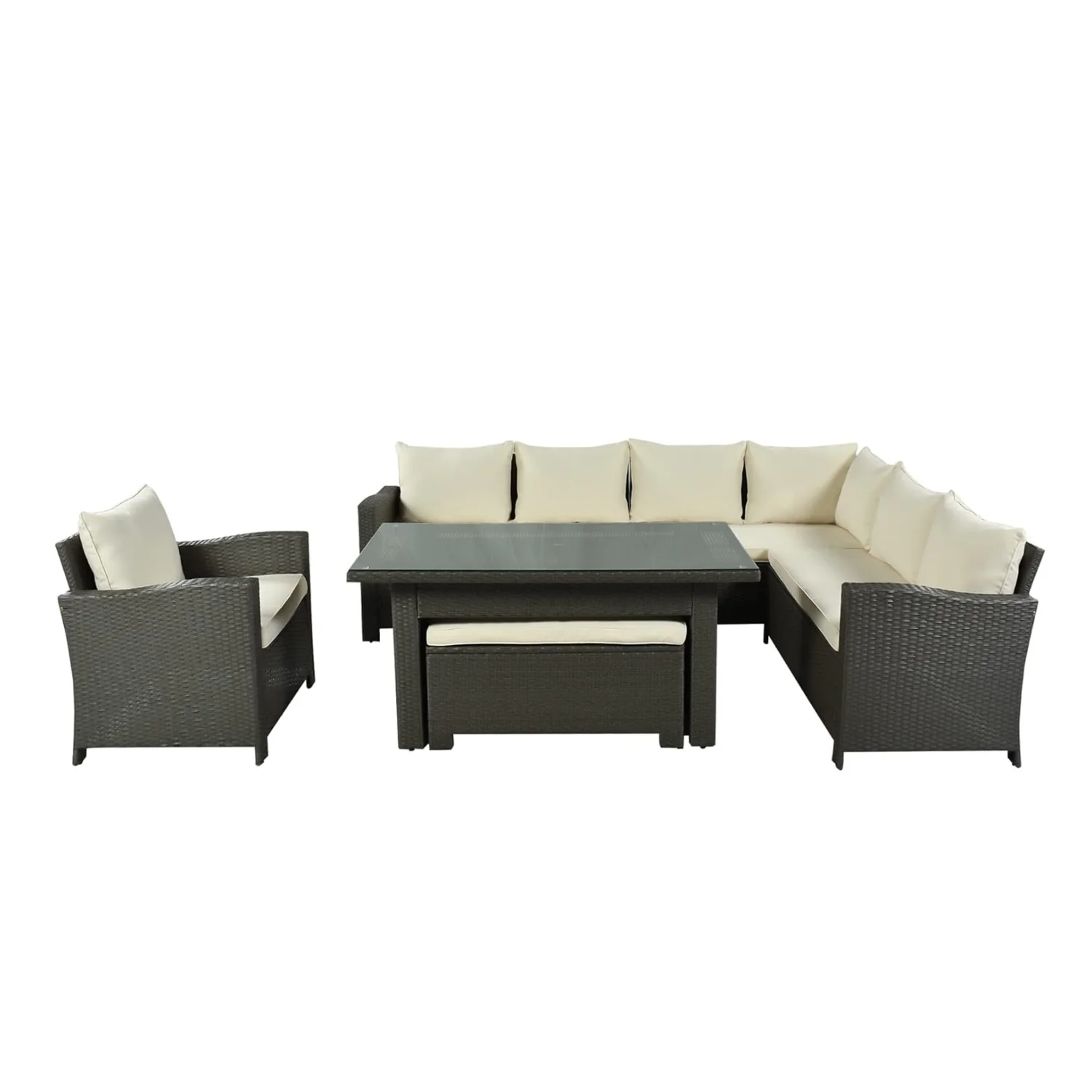 5-Piece Outdoor Patio Furniture Set with Dining Table and Chairs - Image 13