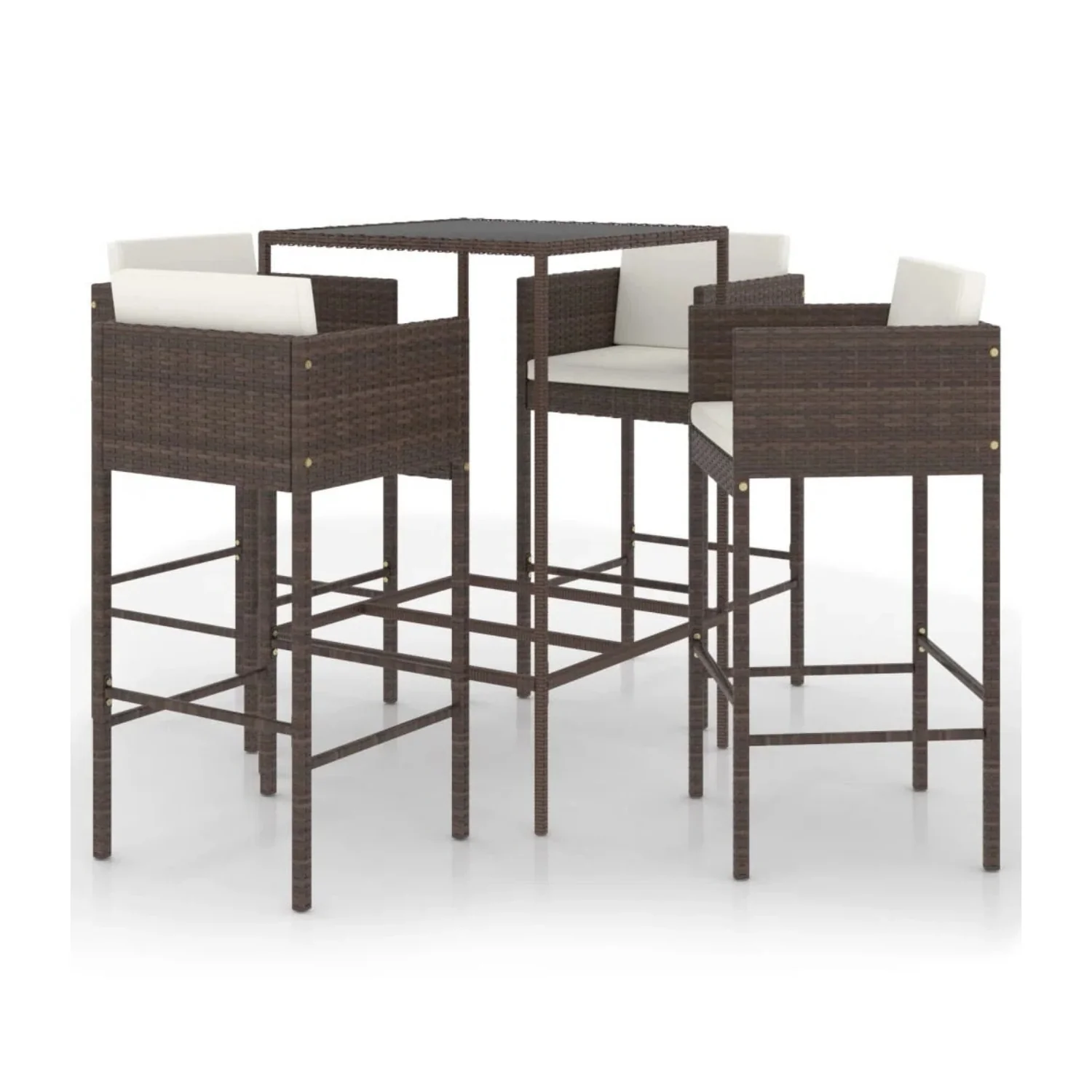5-Piece Outdoor Rattan Wicker Bar Set - Image 7
