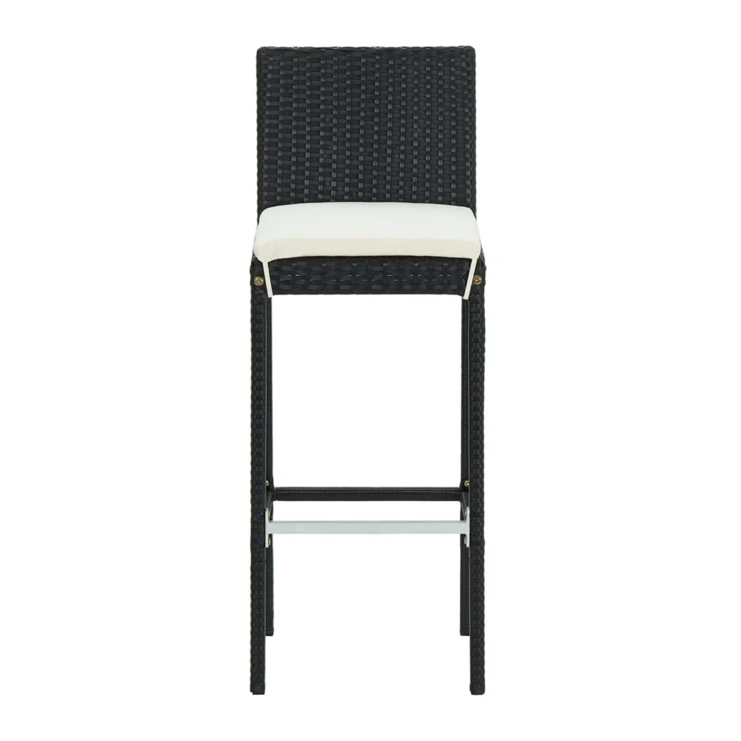 5-Piece Outdoor Rattan Wicker Bar Set with Wicker Top Table - Image 3