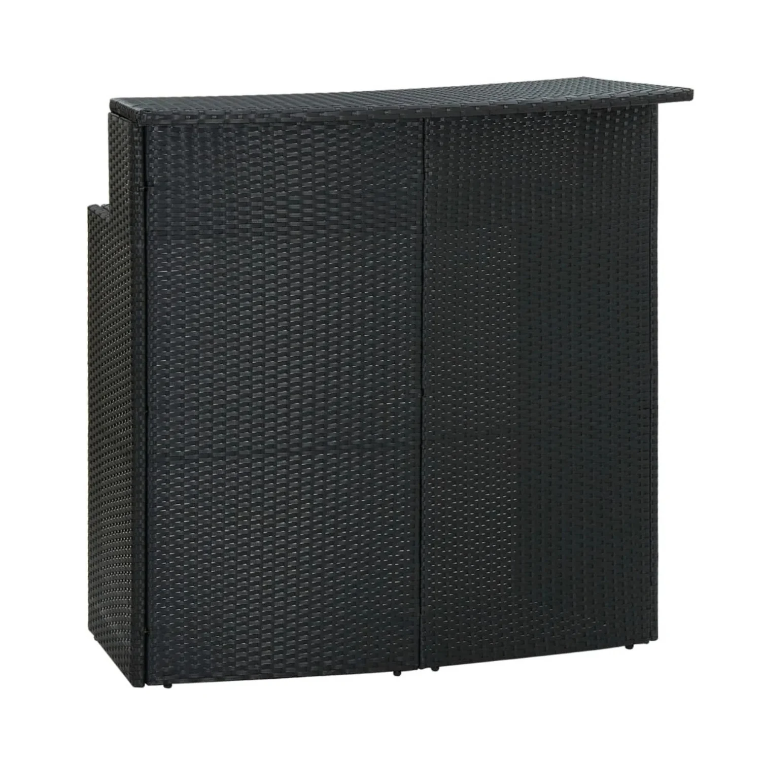 5-Piece Outdoor Rattan Wicker Bar Set with Wicker Top Table - Image 9