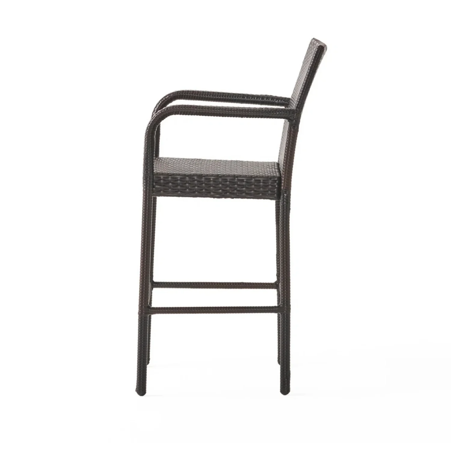 5-Piece Outdoor Rattan Wicker Bar Set with Wicker Top Table - Image 8